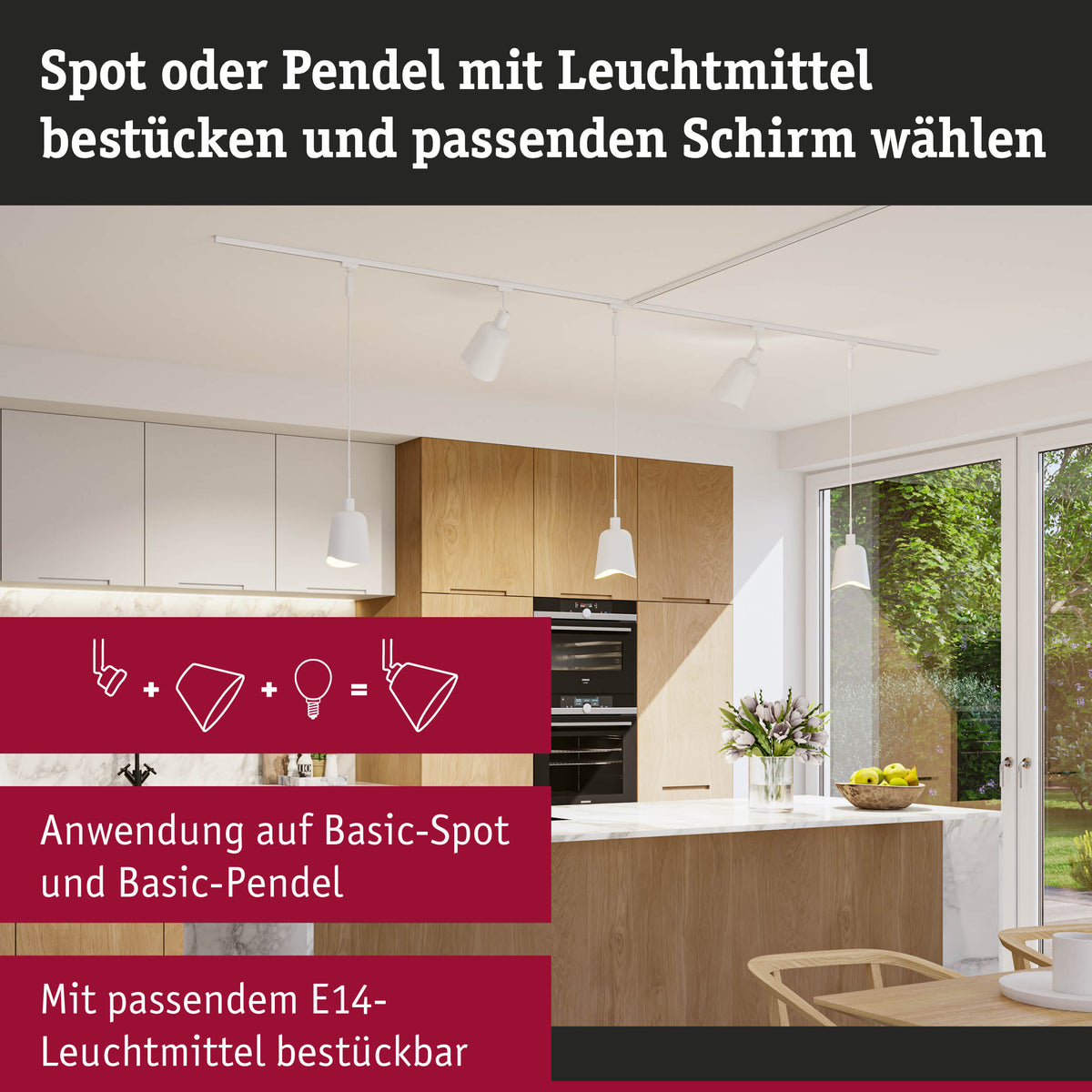 URail Schirm DecoSystems Alvaro 144mm Weiß/Gold matt