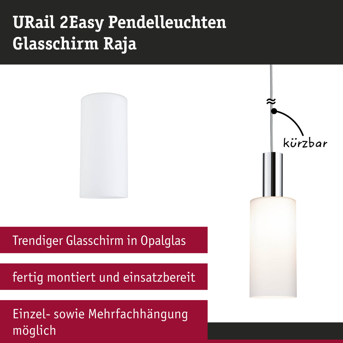 URail Schirm 2Easy Raja 100mm Opal