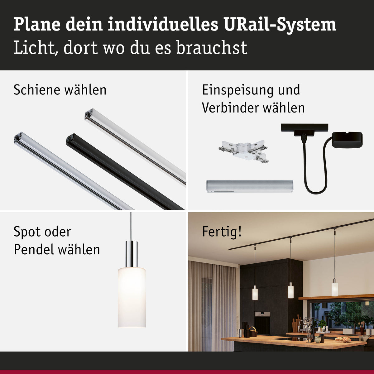 URail Schirm 2Easy Raja 100mm Opal