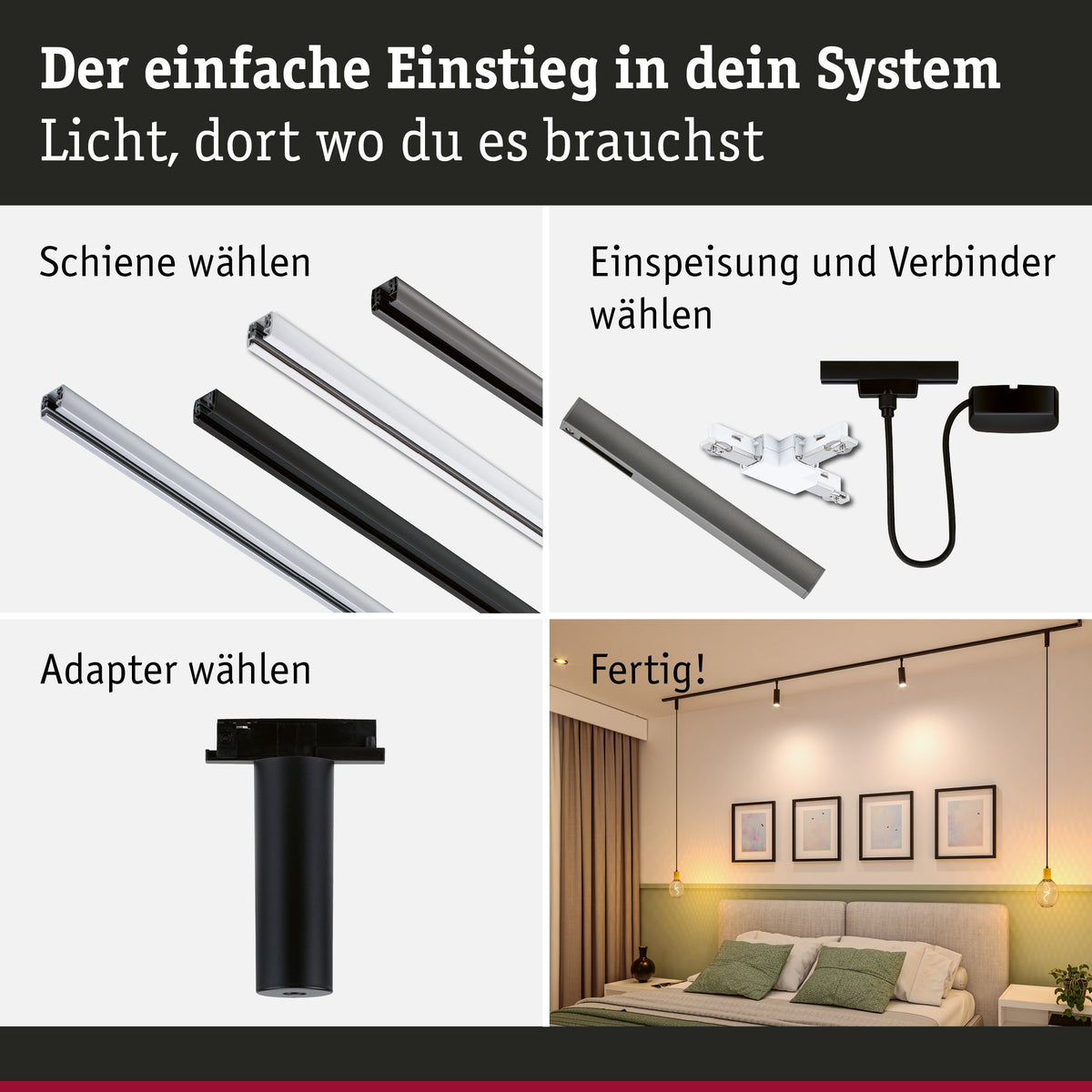 Paulmann URail Pendeladapter Universal 95791 Schwarz matt – Produktinformation 3