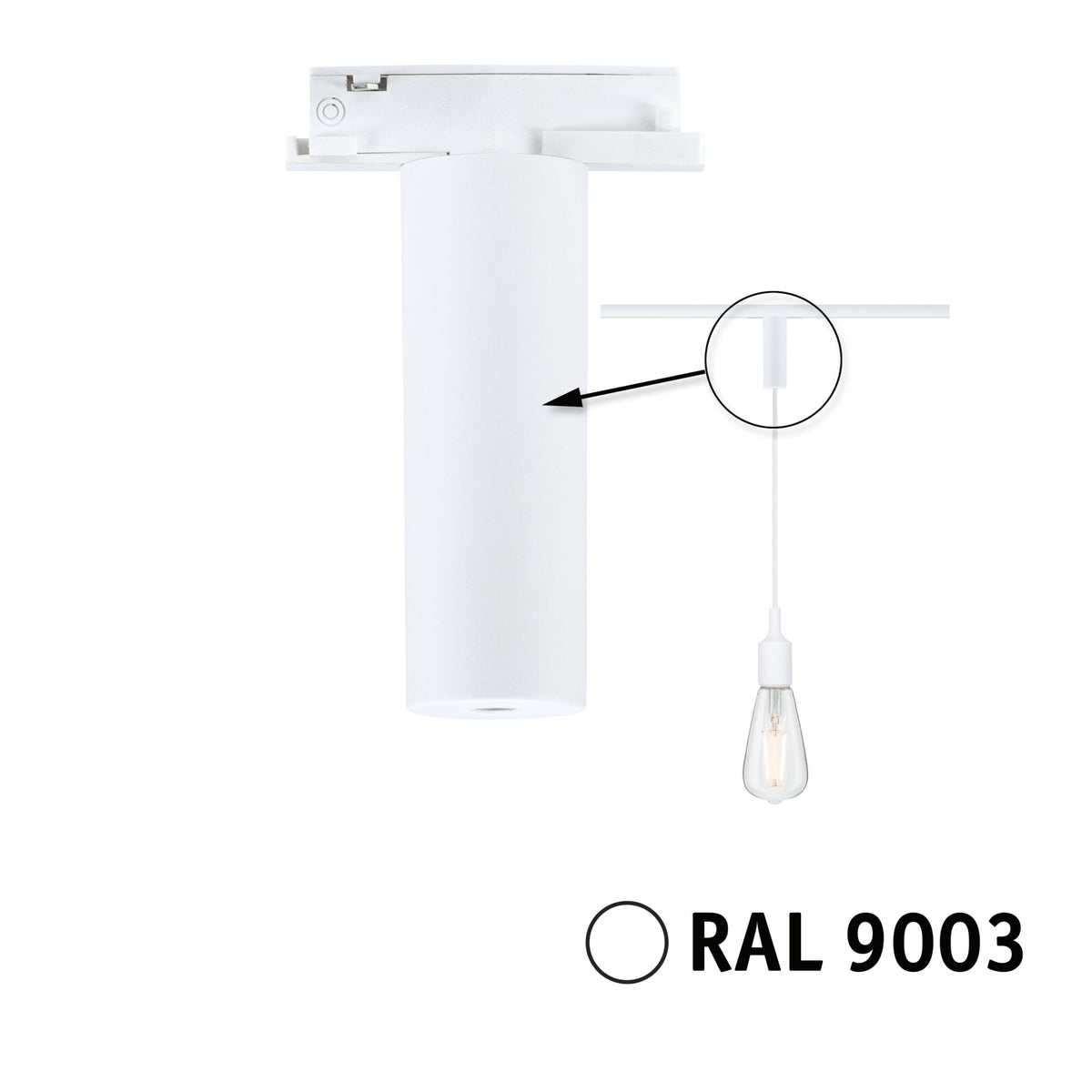 Paulmann URail Pendeladapter 95792 – Signalweiß