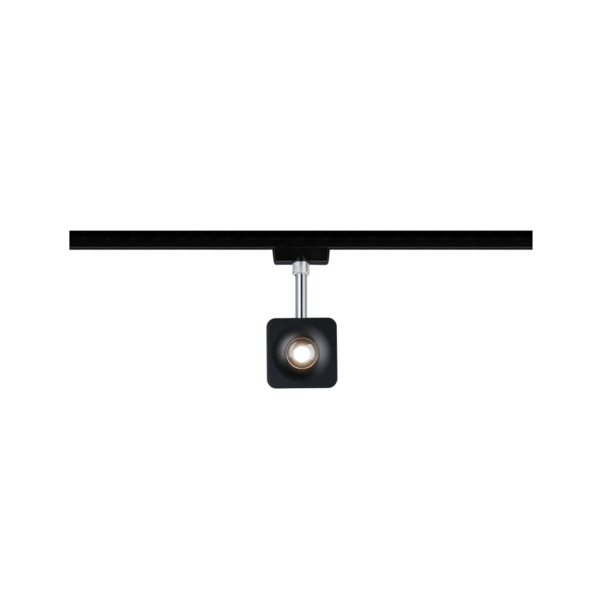 URail Schienenspot Cube Einzelspot 540lm 8W 2700K dimmbar 230V Schwarz matt/Chrom
