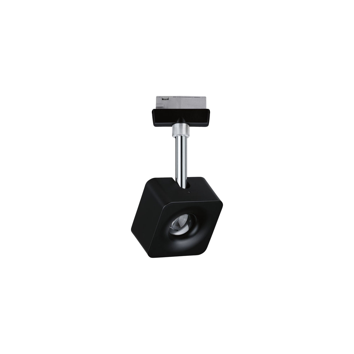 URail Schienenspot Cube Einzelspot 540lm 8W 2700K dimmbar 230V Schwarz matt/Chrom