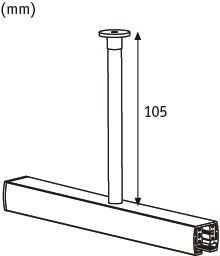 URail System Light&Easy suspension 105mm white 230V metal