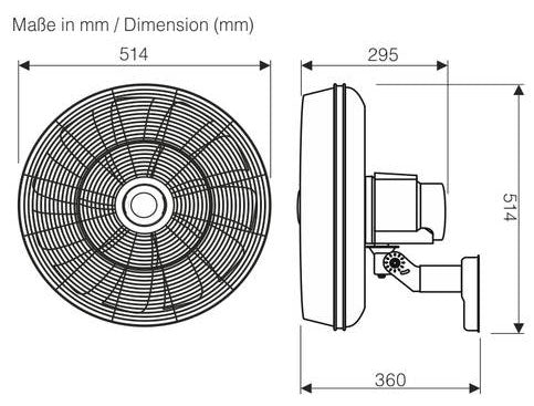 Wandventilator Airos Eco Silent Wall Schwarz - CasaFan - lightnox.de