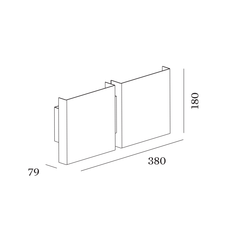 CG SQUARE 2G BIG Wandlampe