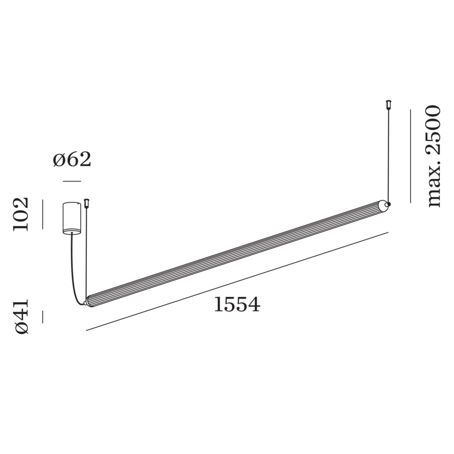 Wever & Ducré FLYRA HORIZONTAL 1.3 LED Pendelleuchte