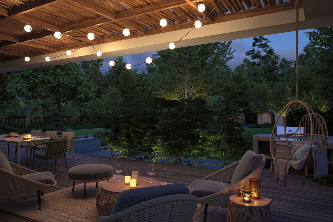 Plug & ShineLED Lichterkette Naima Erweiterungsset IP67 3000K 3x1W 1,71m Schwarz