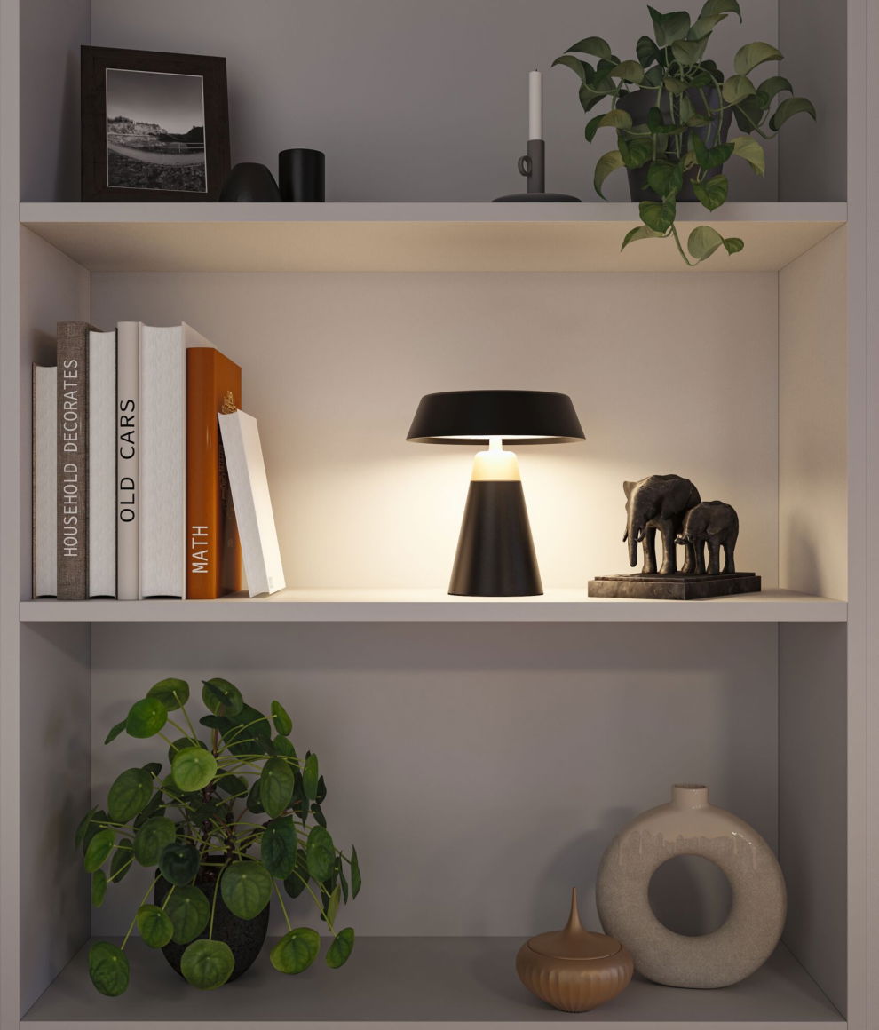 Lampe à batterie Lirox IP44 White Switch Noir/Champagne