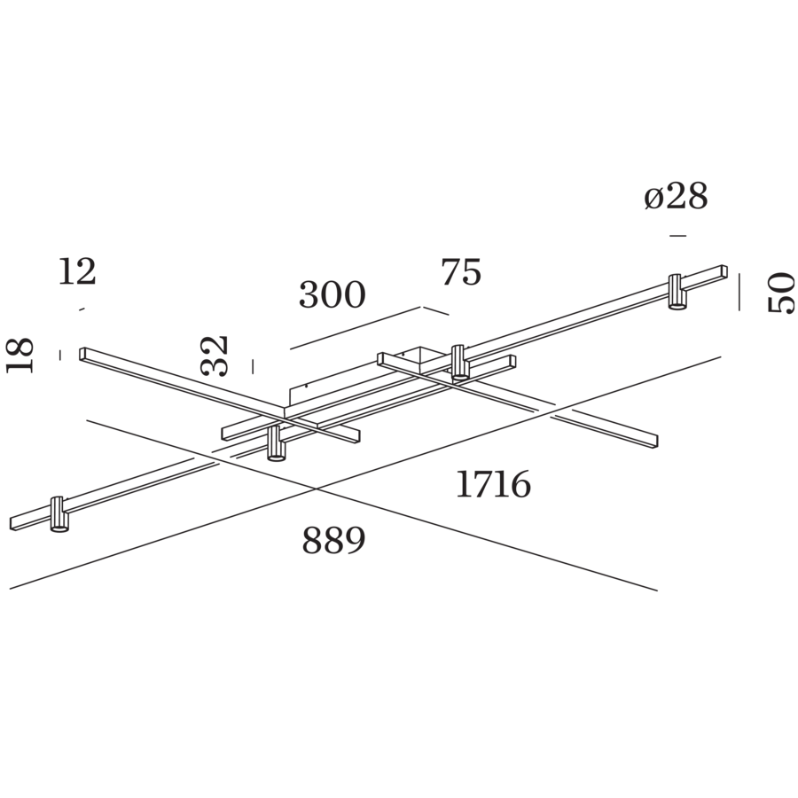 Trace Grid 2.0 LED Deckenlampe