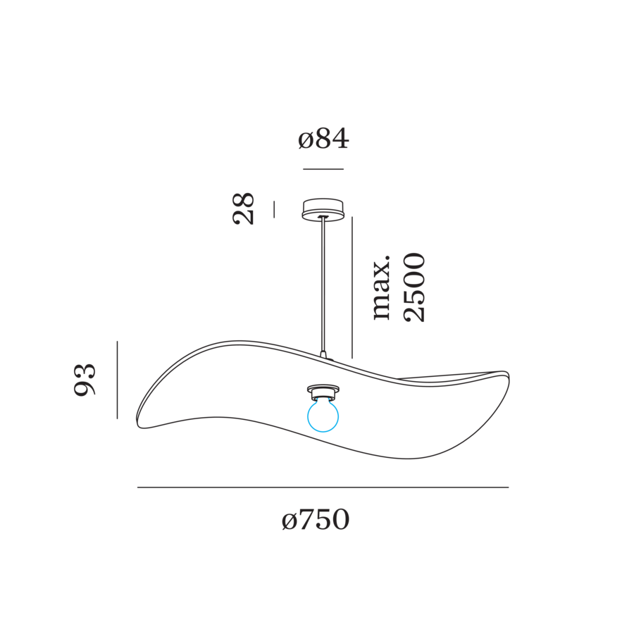 WAVE SOFT 1.0 Akustik-Pendelleuchte