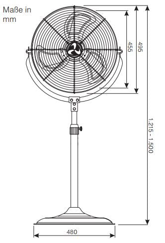 Gewerbe-Standventilator SPEED2PROTECT SL