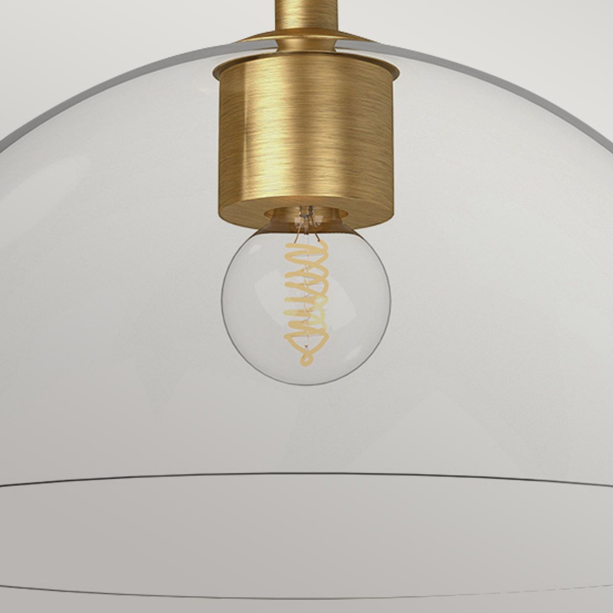 Alora Mood Jude 1 lt Semi Flush Light - Gebürstetes Gold - Elsteadlighting - leuchtengrosshandel24