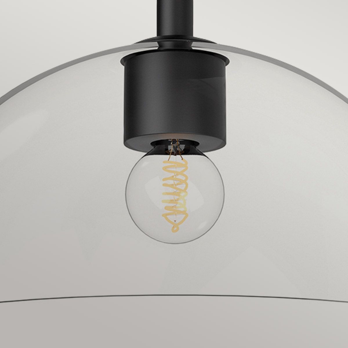 Alora Mood Jude 1 lt Semi Flush Light - Matt Schwarz - Elsteadlighting - leuchtengrosshandel24