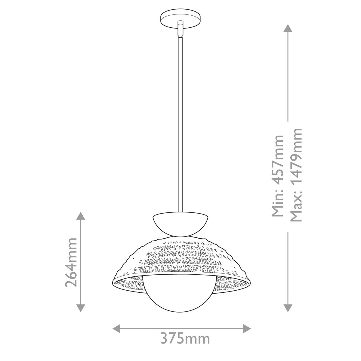 Alora Mood Perth 1 lt Pendelleuchte - Mattschwarz - lightnox.de - leuchtengrosshandel24