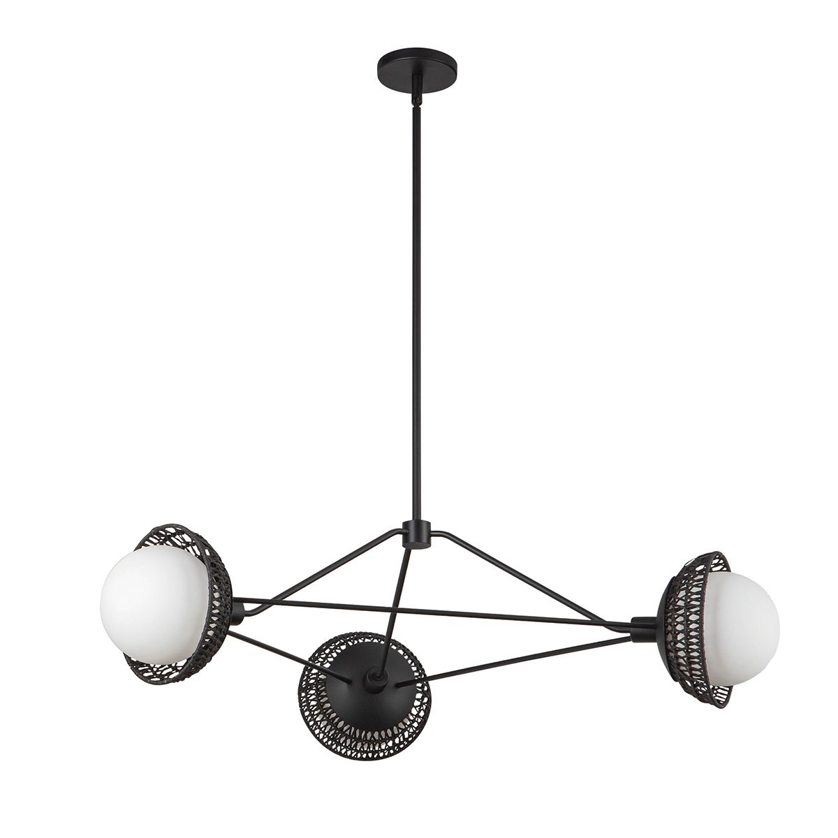 Alora Mood Perth Kronleuchter, 3 l, Mattschwarz - Elsteadlighting - leuchtengrosshandel24