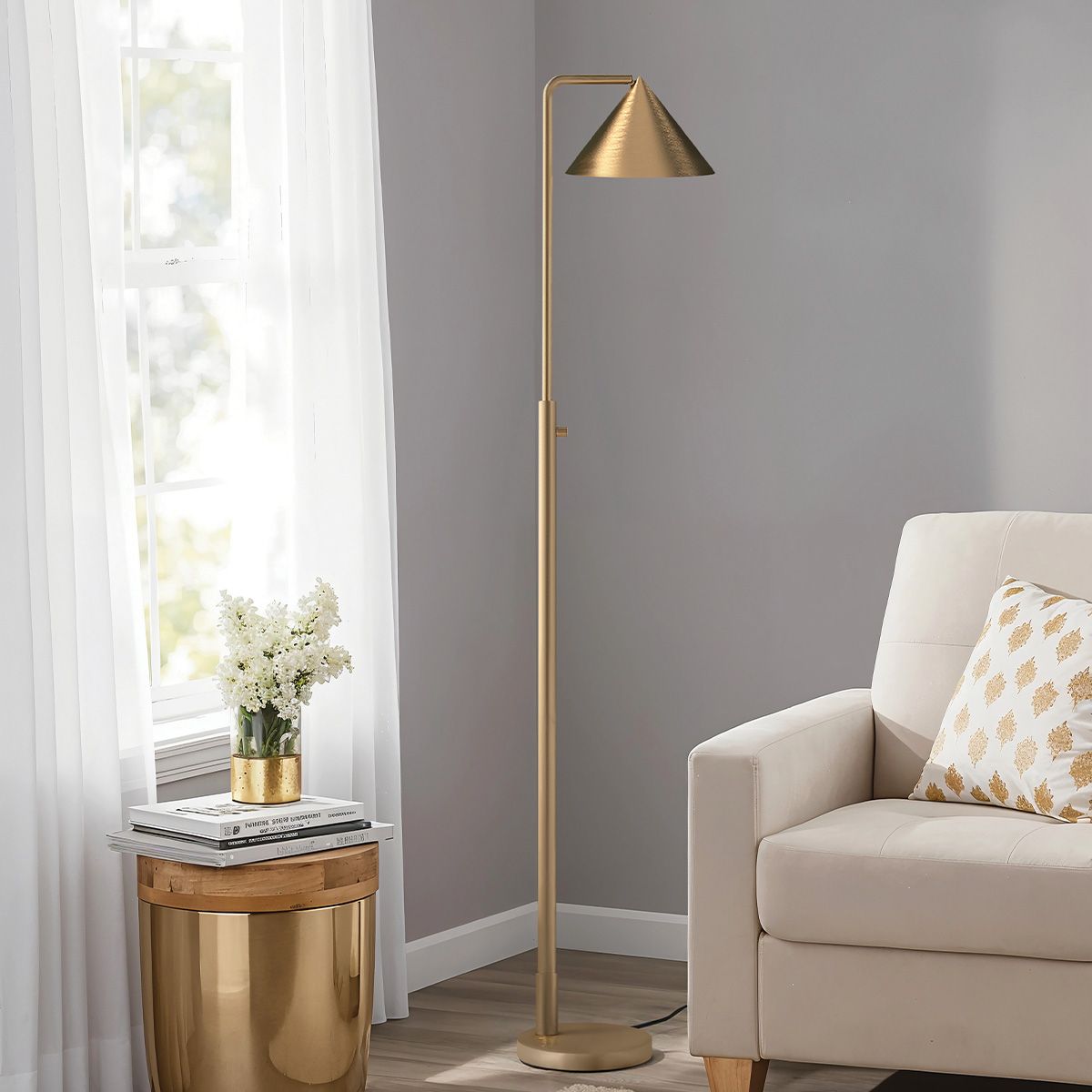 Alora Mood Remyck 1 lt Stehlampe - Gebürstet - Elsteadlighting - leuchtengrosshandel24