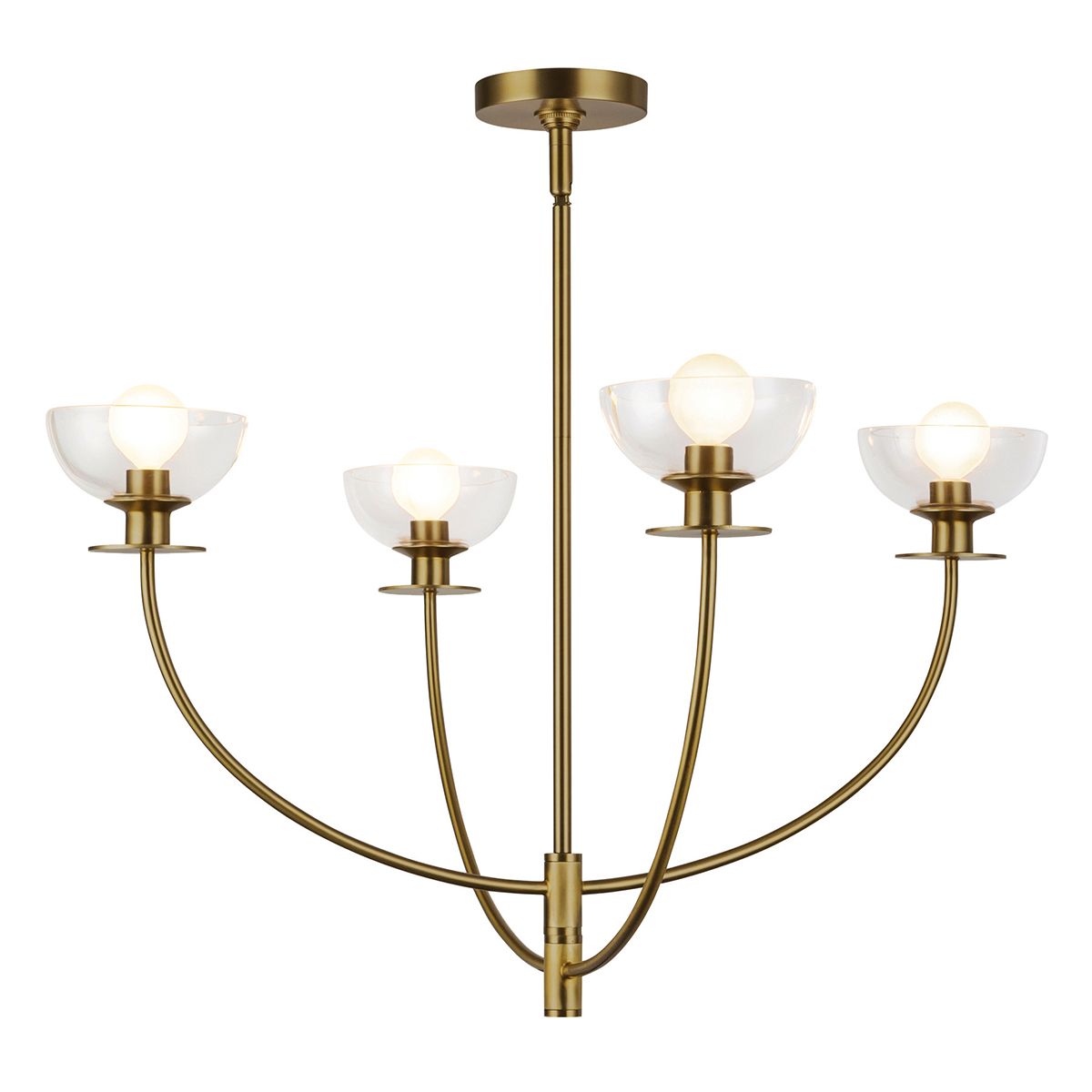 Alora Mood Sylvia 4 l Kronleuchter - Gebürstet - Elsteadlighting - leuchtengrosshandel24