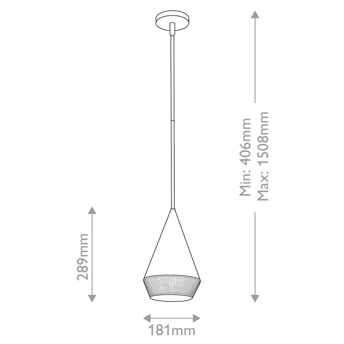 Alora Mood Daphne 1 lt kleine Pendelleuchte - Matt Schwarz & Natur - Elsteadlighting - ALM - DAPHNE - P - S - MB