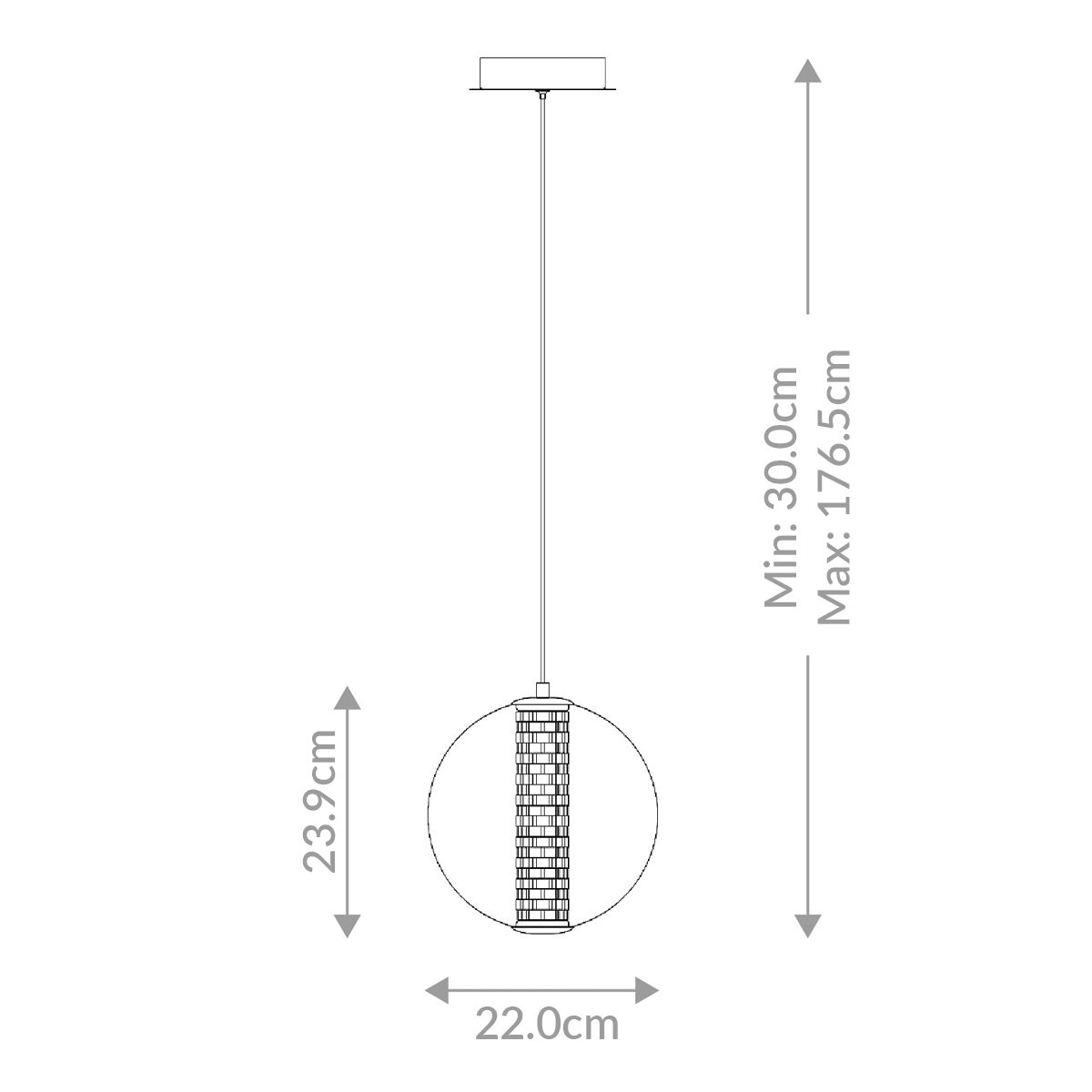 Atomo 1 - flammige verstellbare Pendelleuchte - Eurofase - QN - ATOMO - 1P - BG