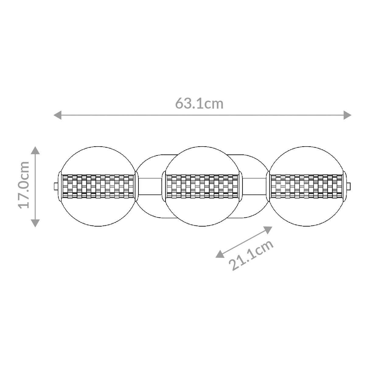 Atomo 3 - flammige Wandleuchte - Eurofase - QN - ATOMO - 3W - BG