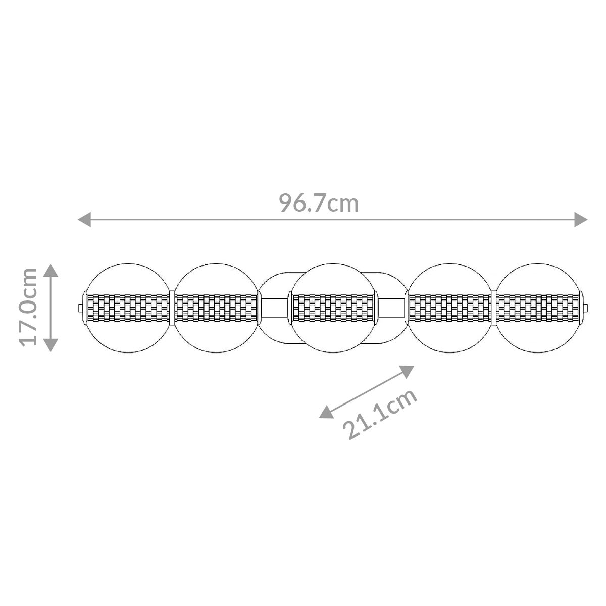 Atomo 5 - flammige Wandleuchte - Eurofase - QN - ATOMO - 5W - PC