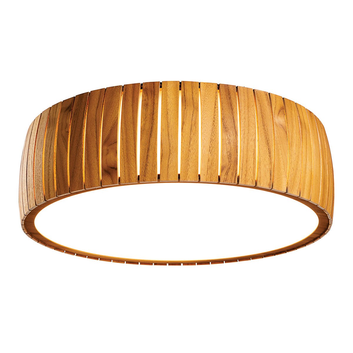 Barrel LED Deckenlampe aus Teakholz - Accord Lighting - QN - BARREL - F - LED - 50 - TEAK