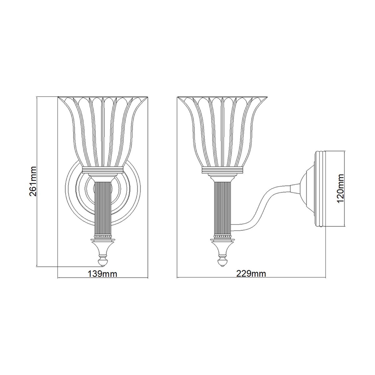 Carroll 1-flammig - Poliertes Nickel
