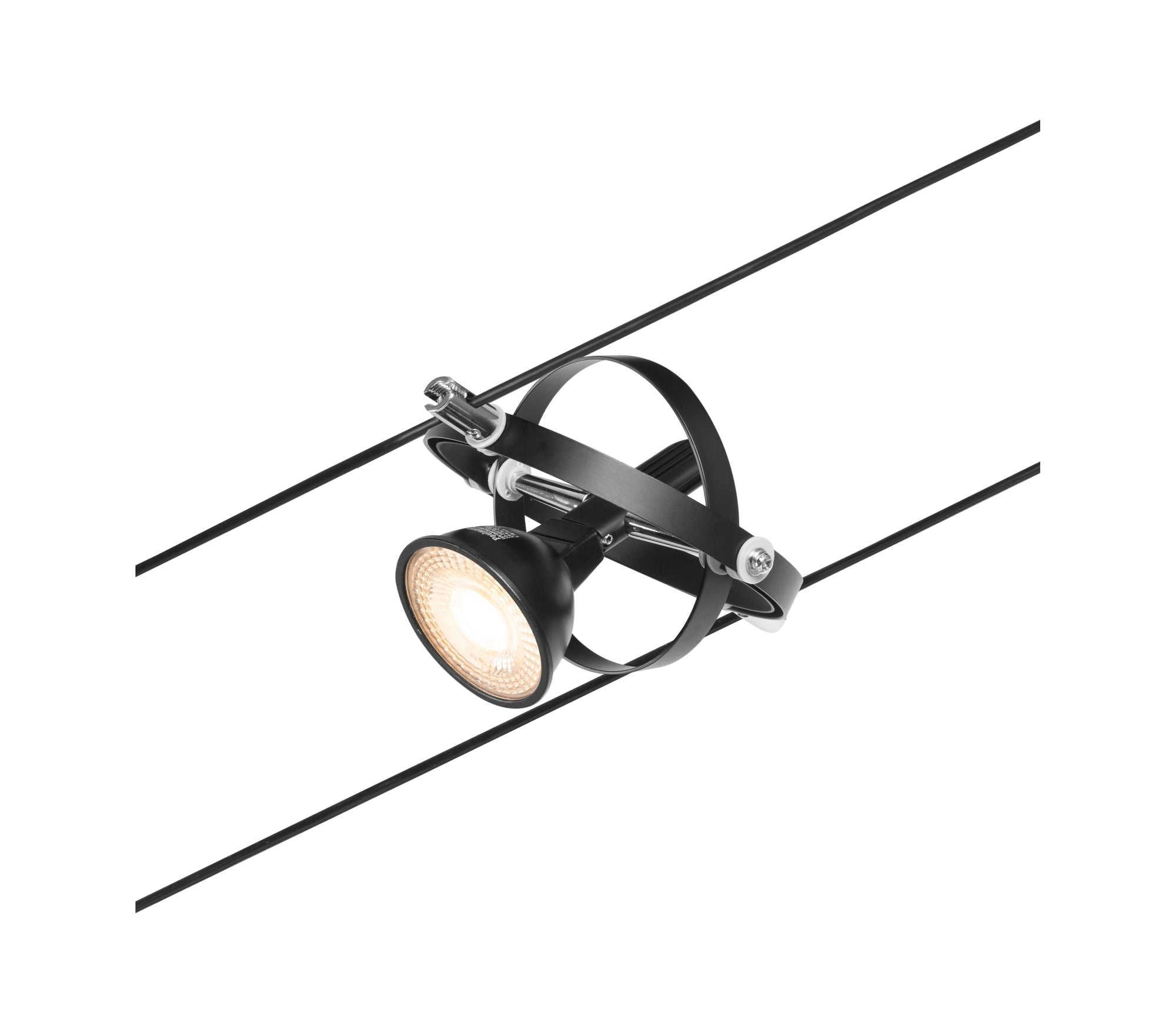 CorDuo Cardan Einzelspot GU5,3 max. 10W 12V Schwarz matt/Chrom - Paulmann - 94441