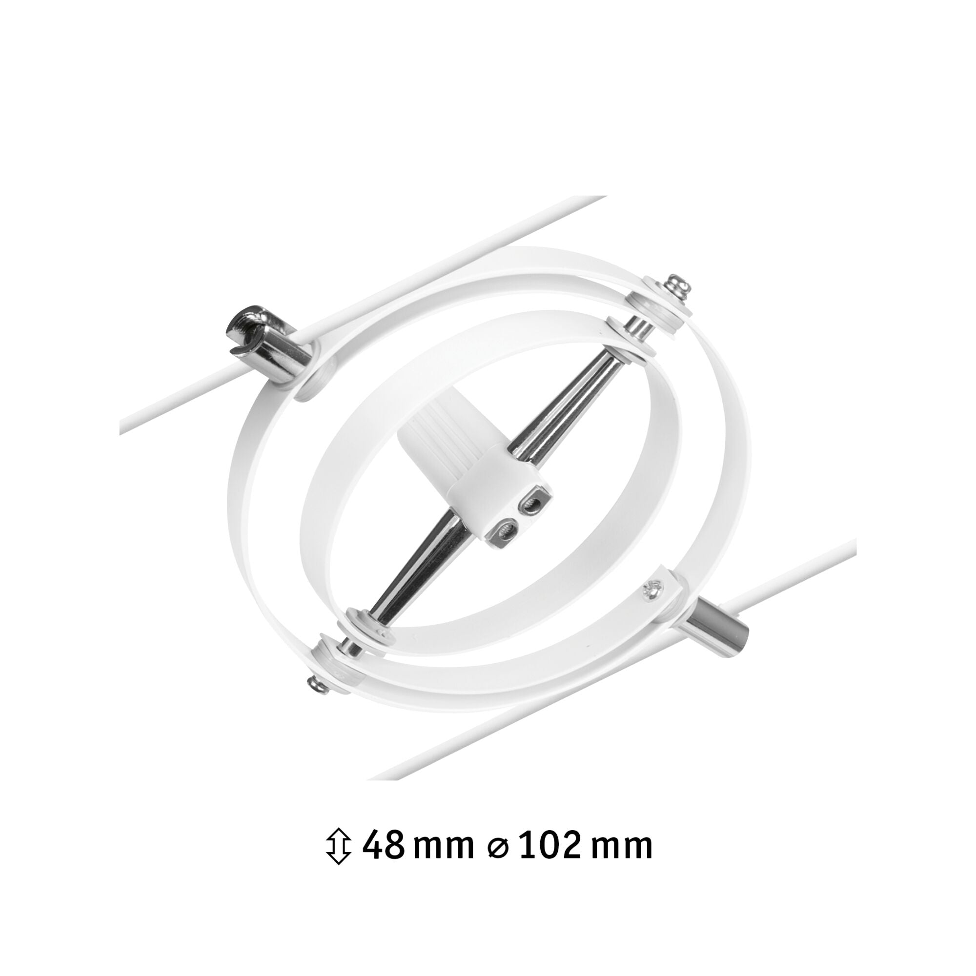 CorDuo Cardan Einzelspot GU5,3 max. 10W 12V Weiß matt/Chrom - Paulmann - 94439