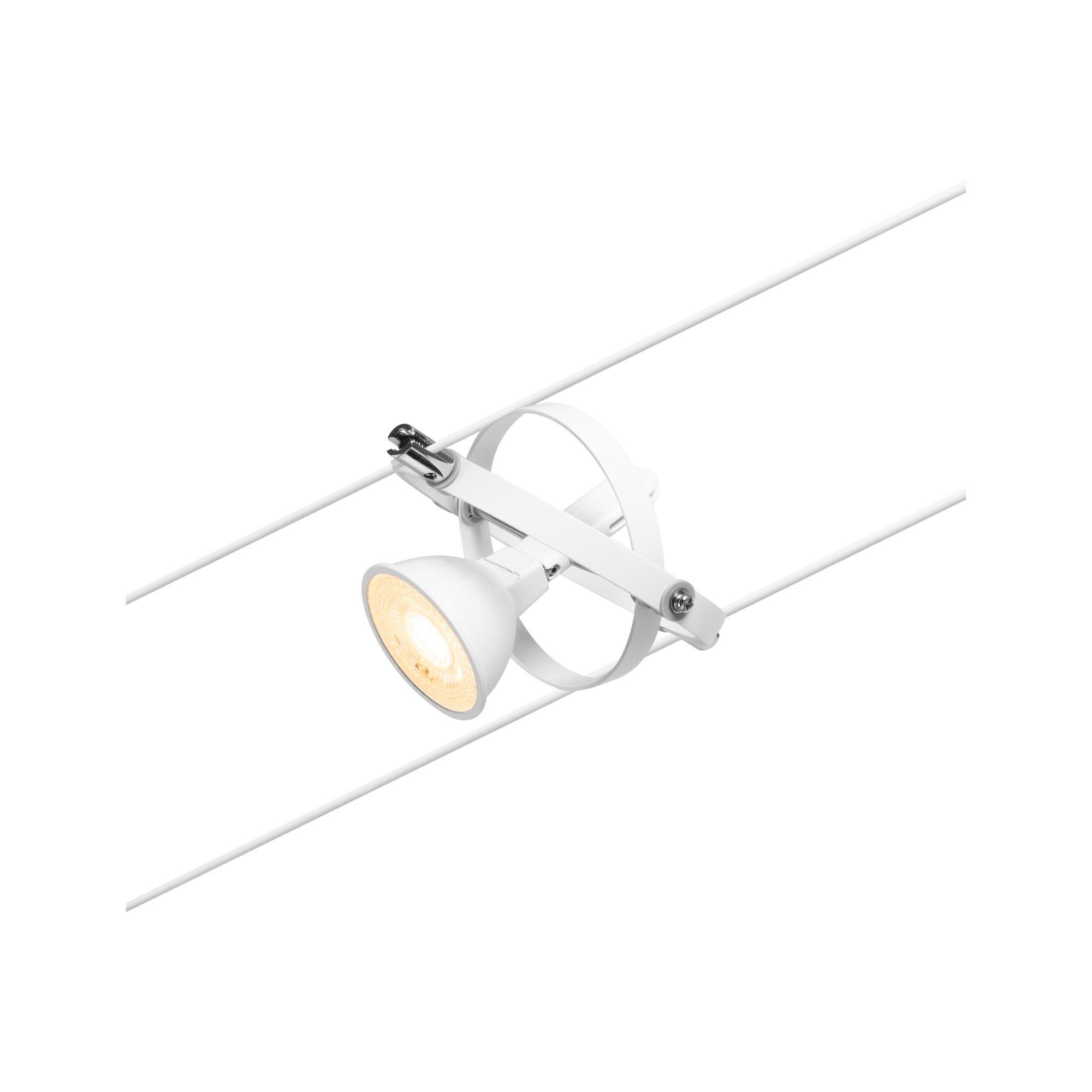 CorDuo Cardan Einzelspot GU5,3 max. 10W 12V Weiß matt/Chrom - Paulmann - 94439