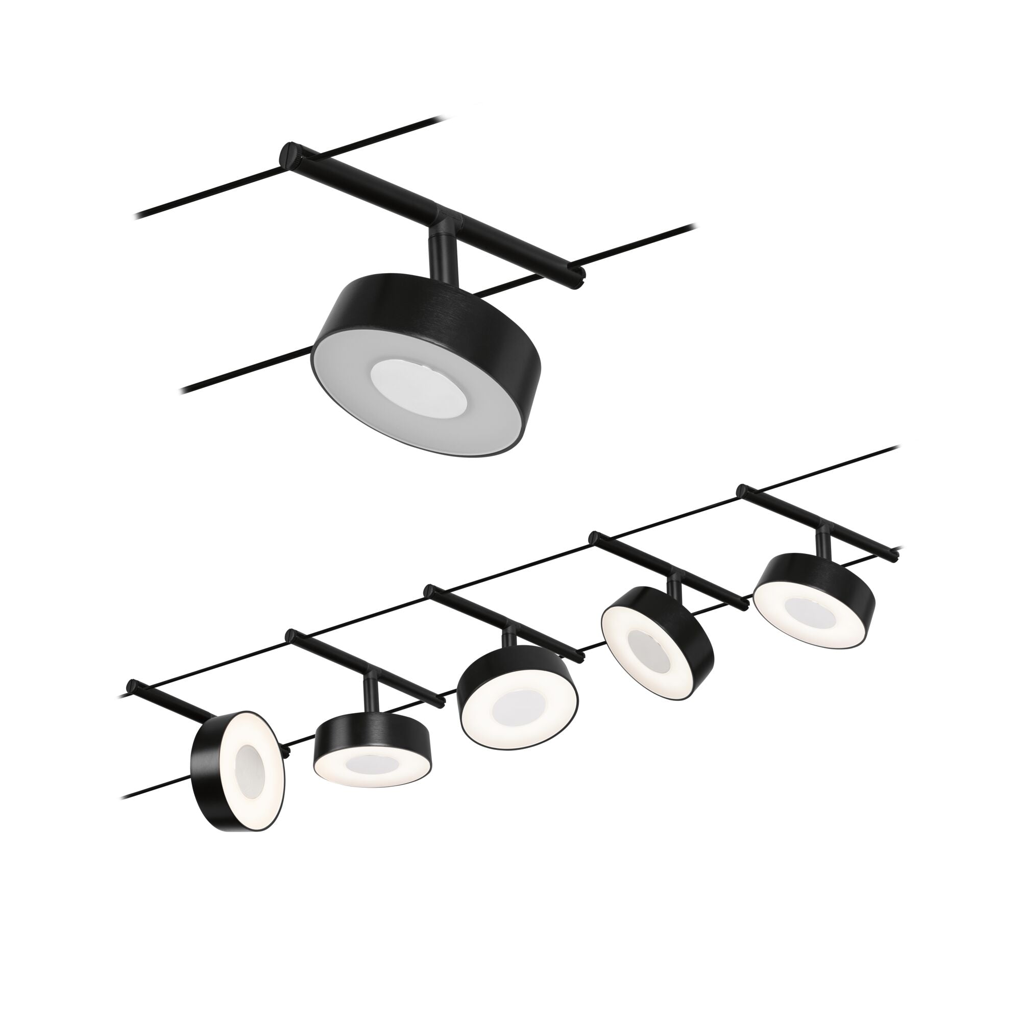 CorDuo Circle Basisset 5x180lm 5x5W 3000K 230/12V Schwarz matt - Paulmann - 94479