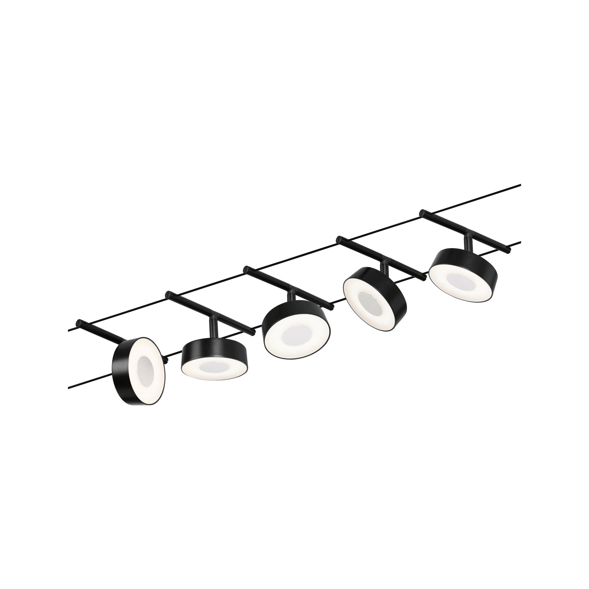 CorDuo Circle Basisset 5x180lm 5x5W 3000K 230/12V Schwarz matt - Paulmann - 94479