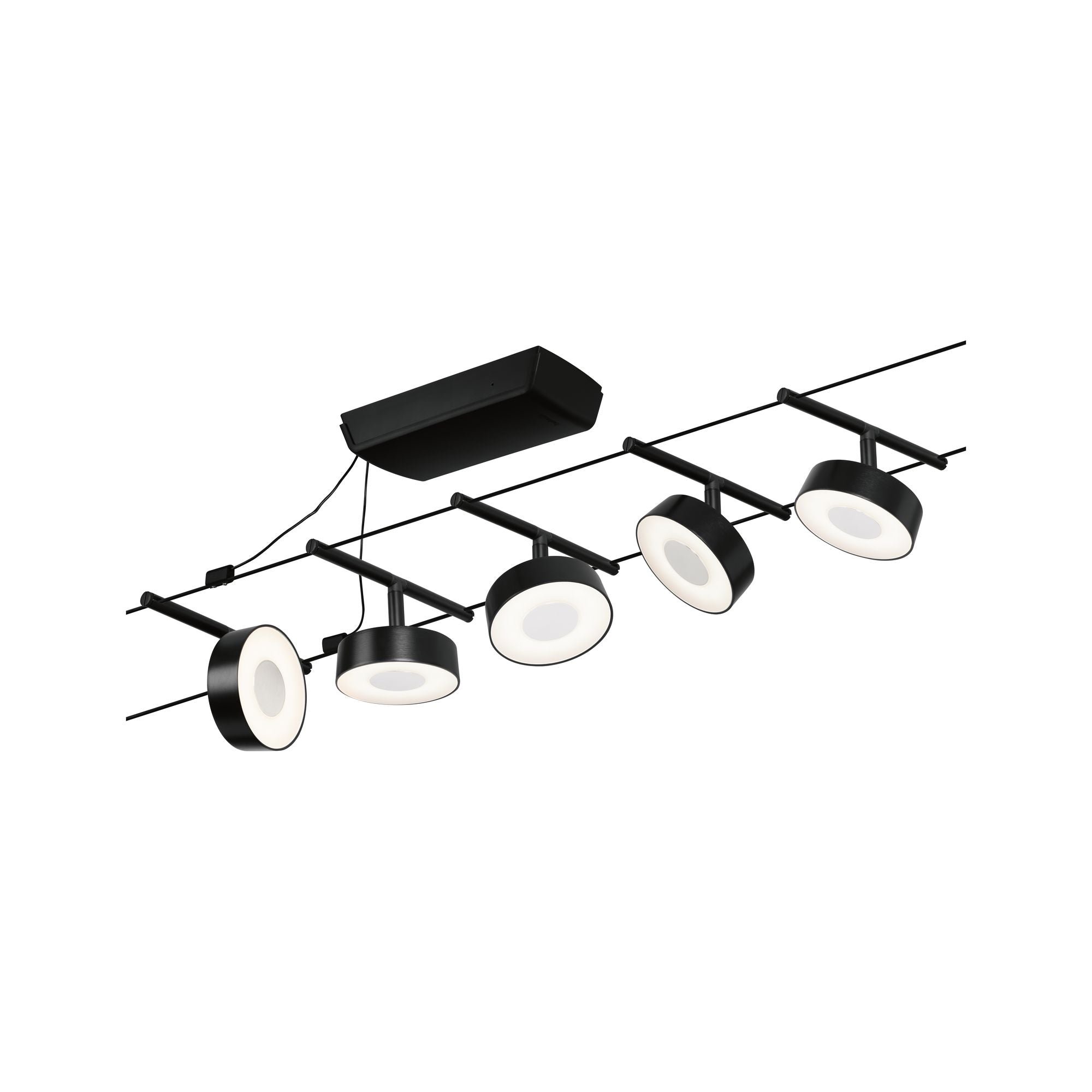 CorDuo Circle Basisset 5x180lm 5x5W 3000K 230/12V Schwarz matt - Paulmann - 94479