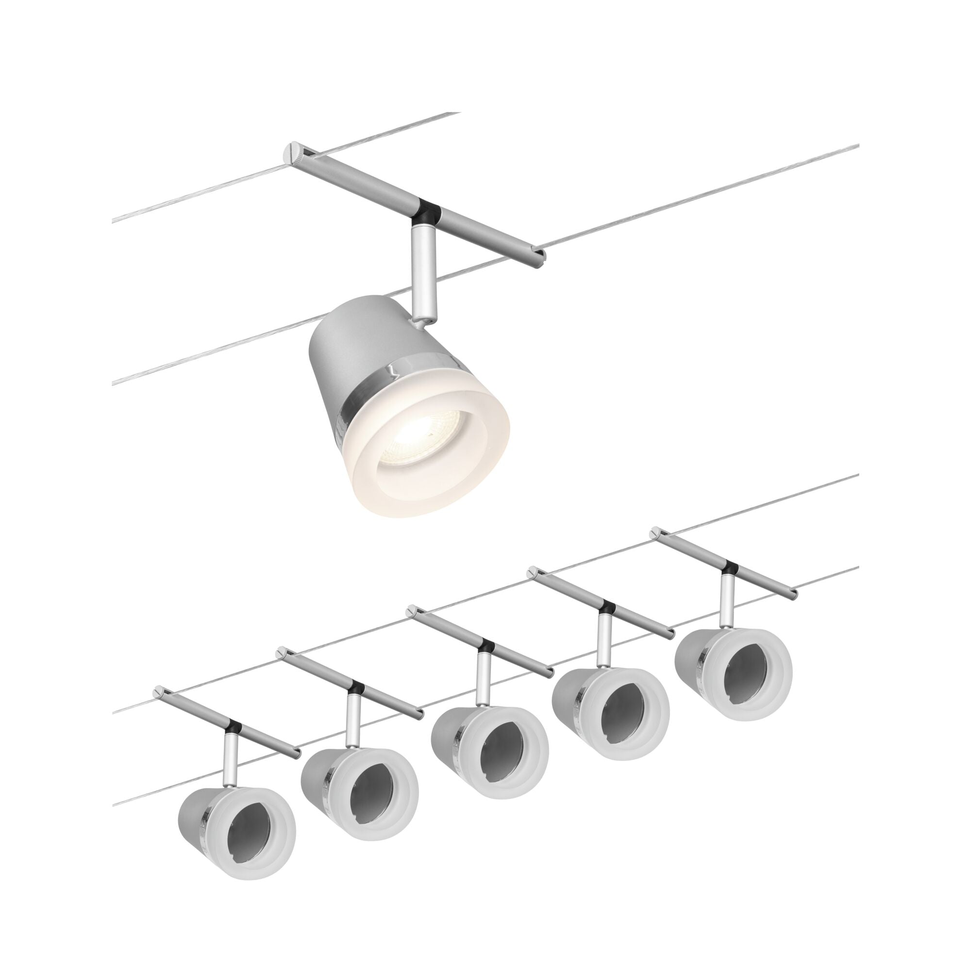 CorDuo Cone Basisset GU5,3 max. 5x10W 230/12V Chrom matt/Chrom - Paulmann - 94459
