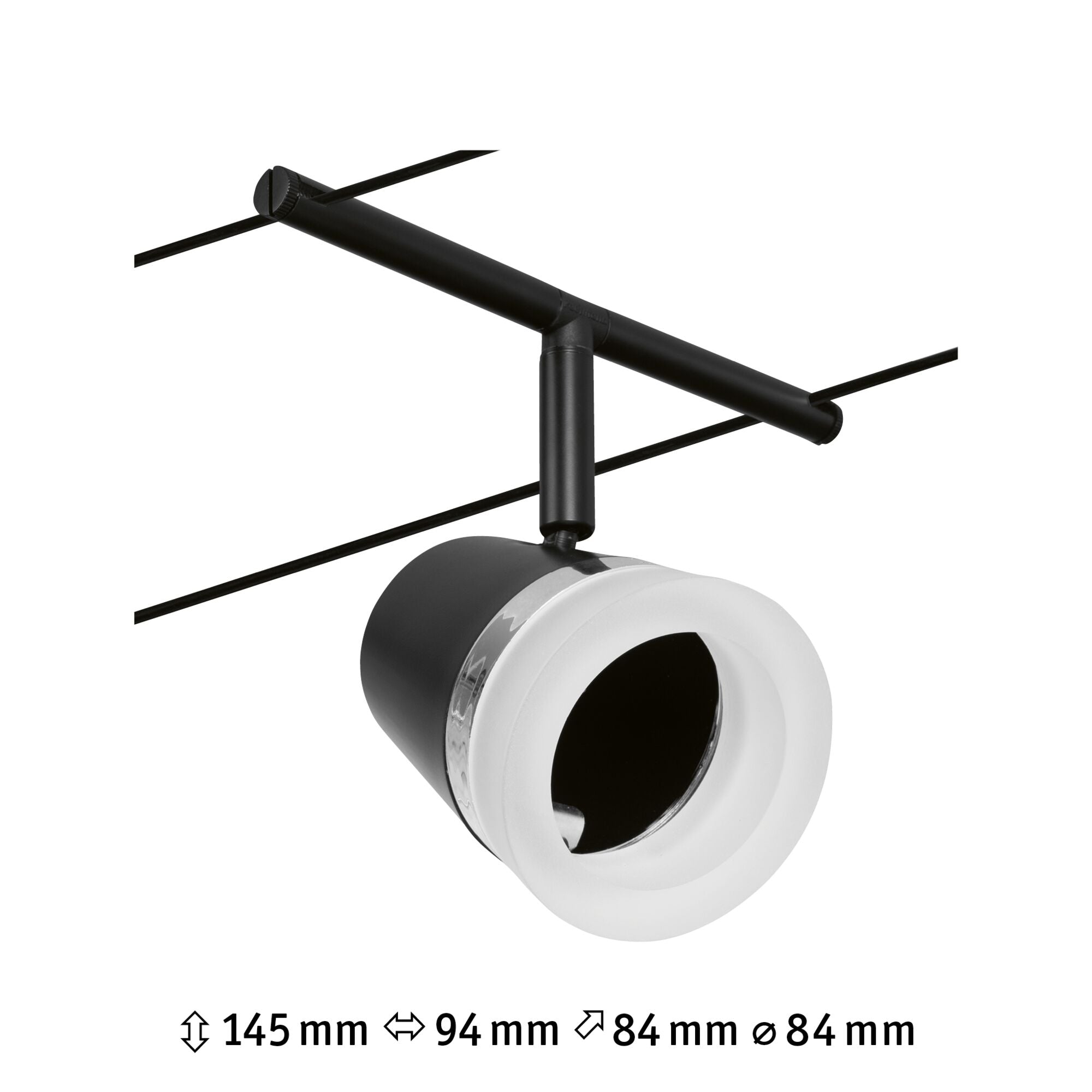 CorDuo Cone Einzelspot GU5,3 max. 10W 12V Schwarz matt/Chrom - Paulmann - 94464
