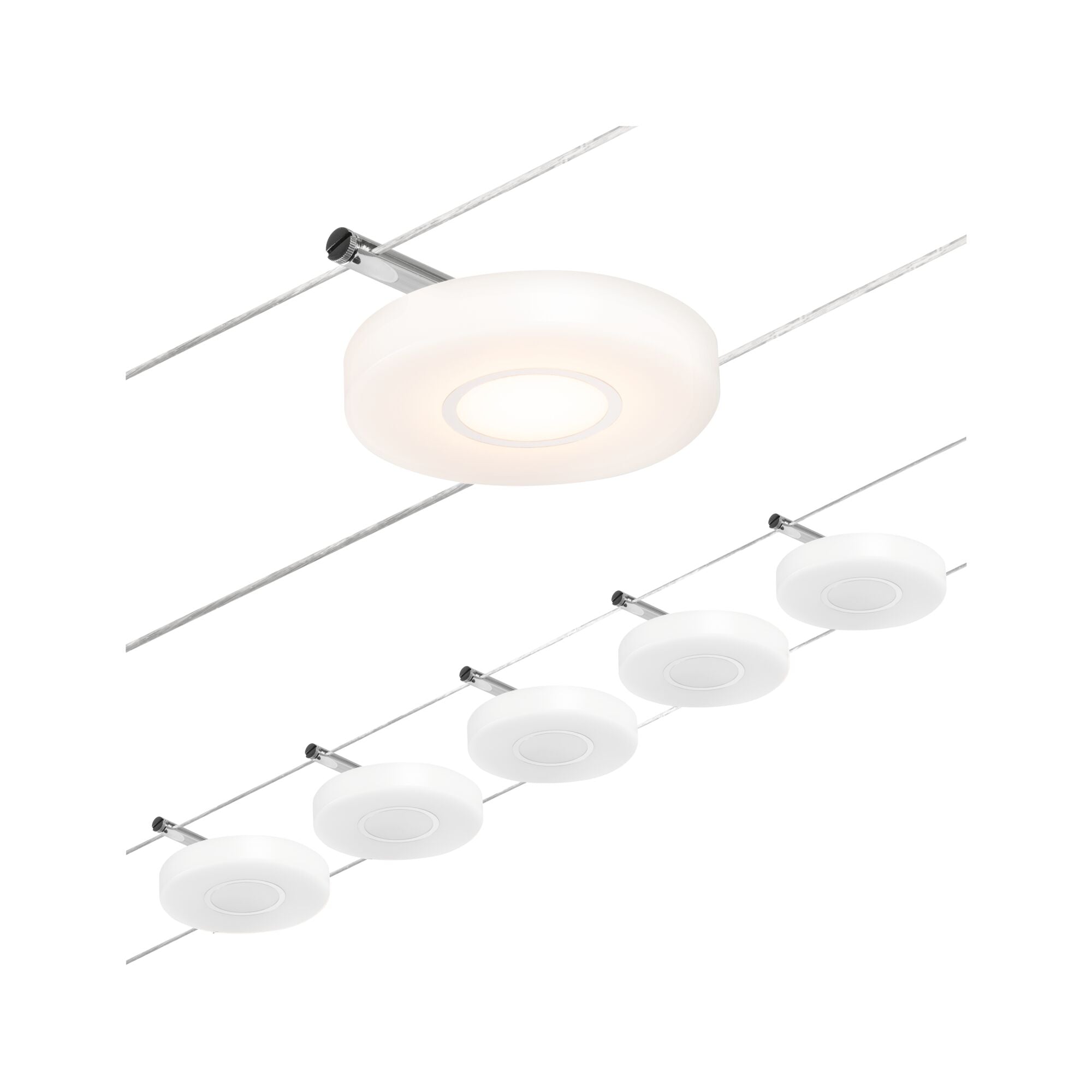 CorDuo DiscLED Basisset 5x200lm 5x4,5W 3000K 230/12V Chrom matt/Chrom - Paulmann - 94426