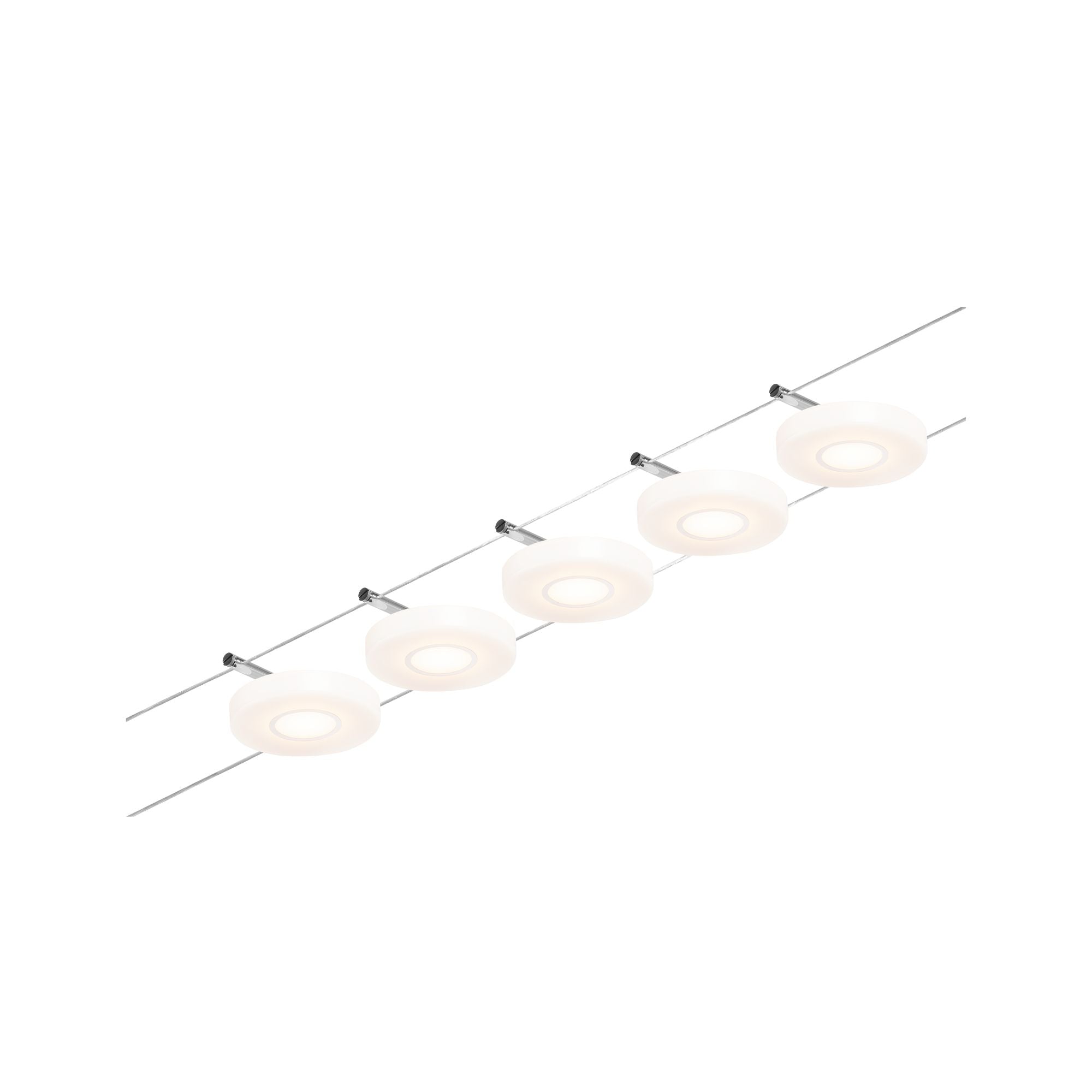 CorDuo DiscLED Basisset 5x200lm 5x4,5W 3000K 230/12V Chrom matt/Chrom - Paulmann - 94426