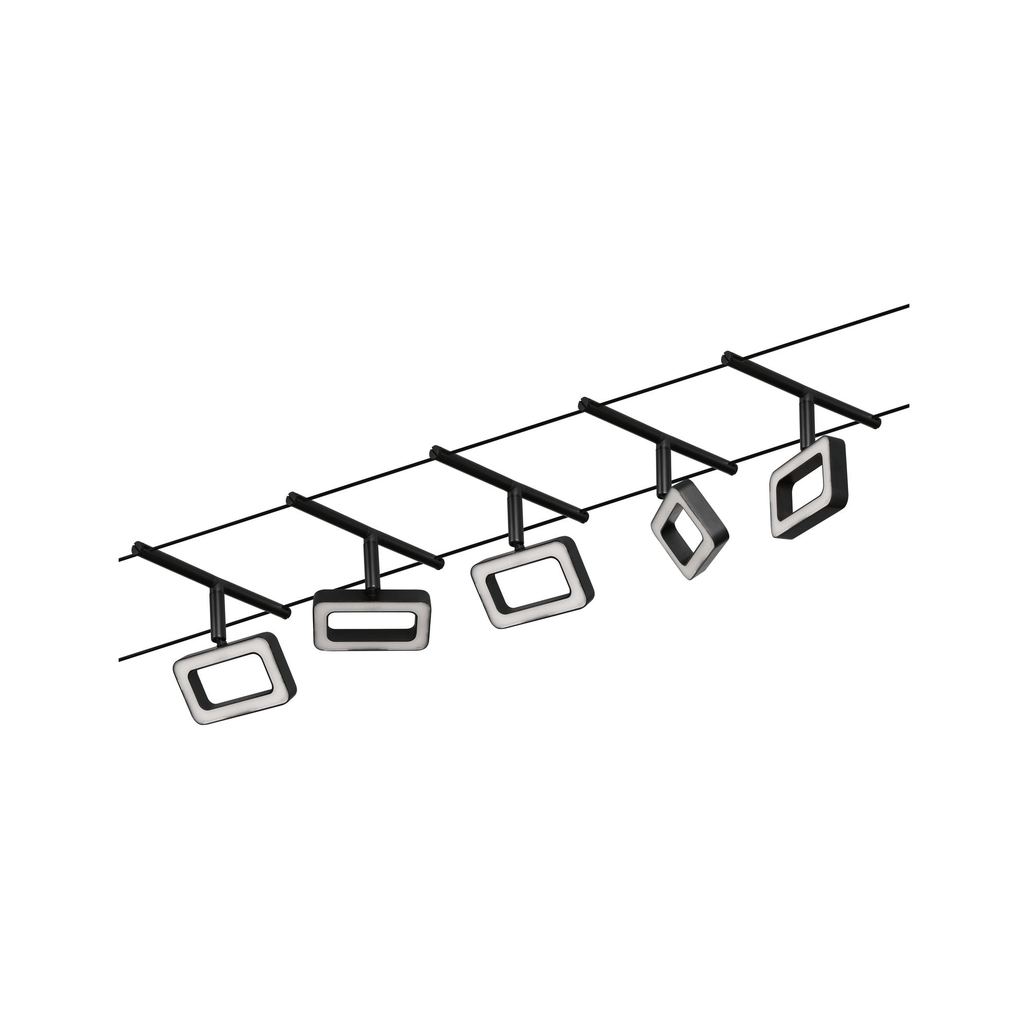 CorDuo Frame Basisset 5x280lm 5x4,8W 3000K 230/12V Schwarz matt/Chrom - Paulmann - 94485