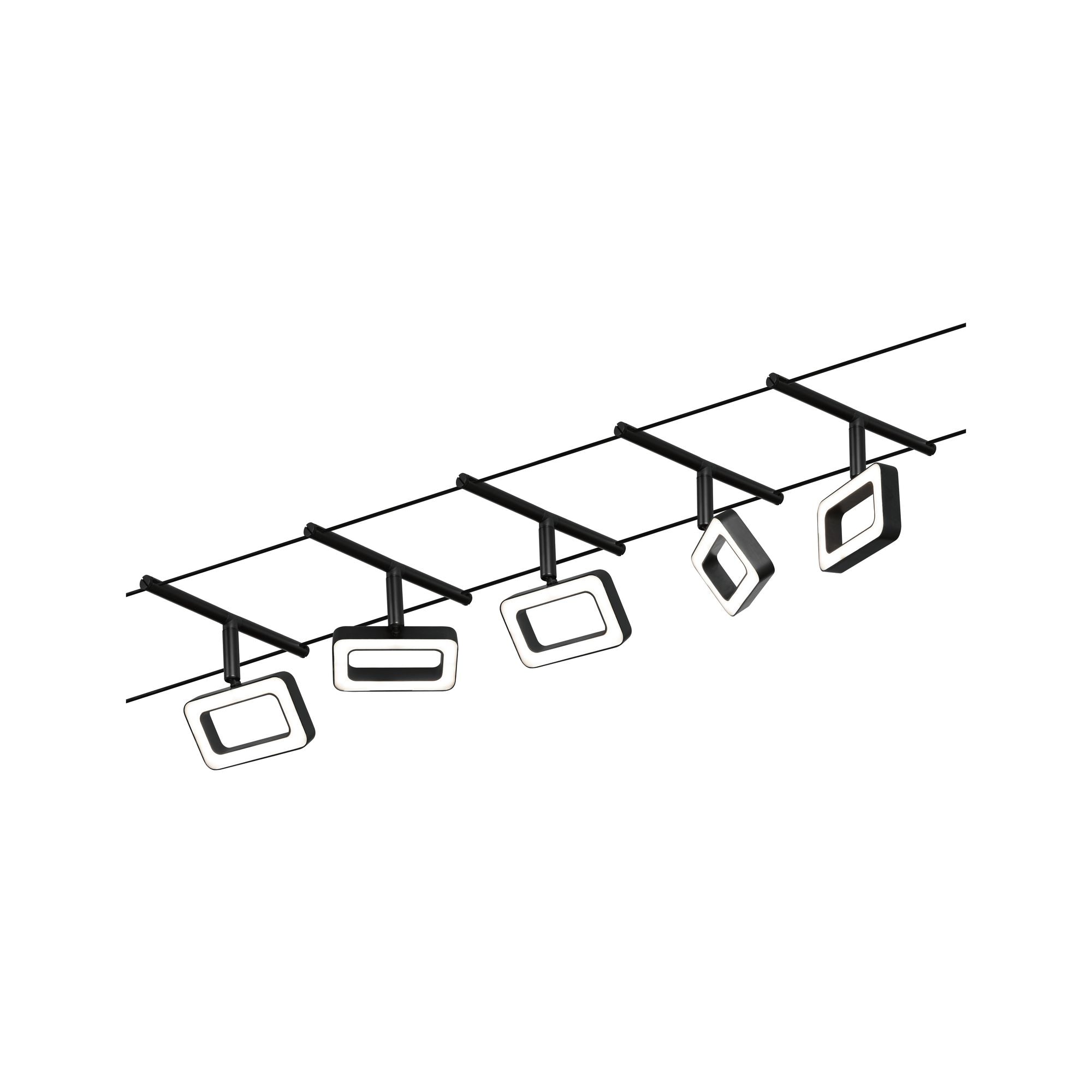 CorDuo Frame Basisset 5x280lm 5x4,8W 3000K 230/12V Schwarz matt/Chrom - Paulmann - 94485
