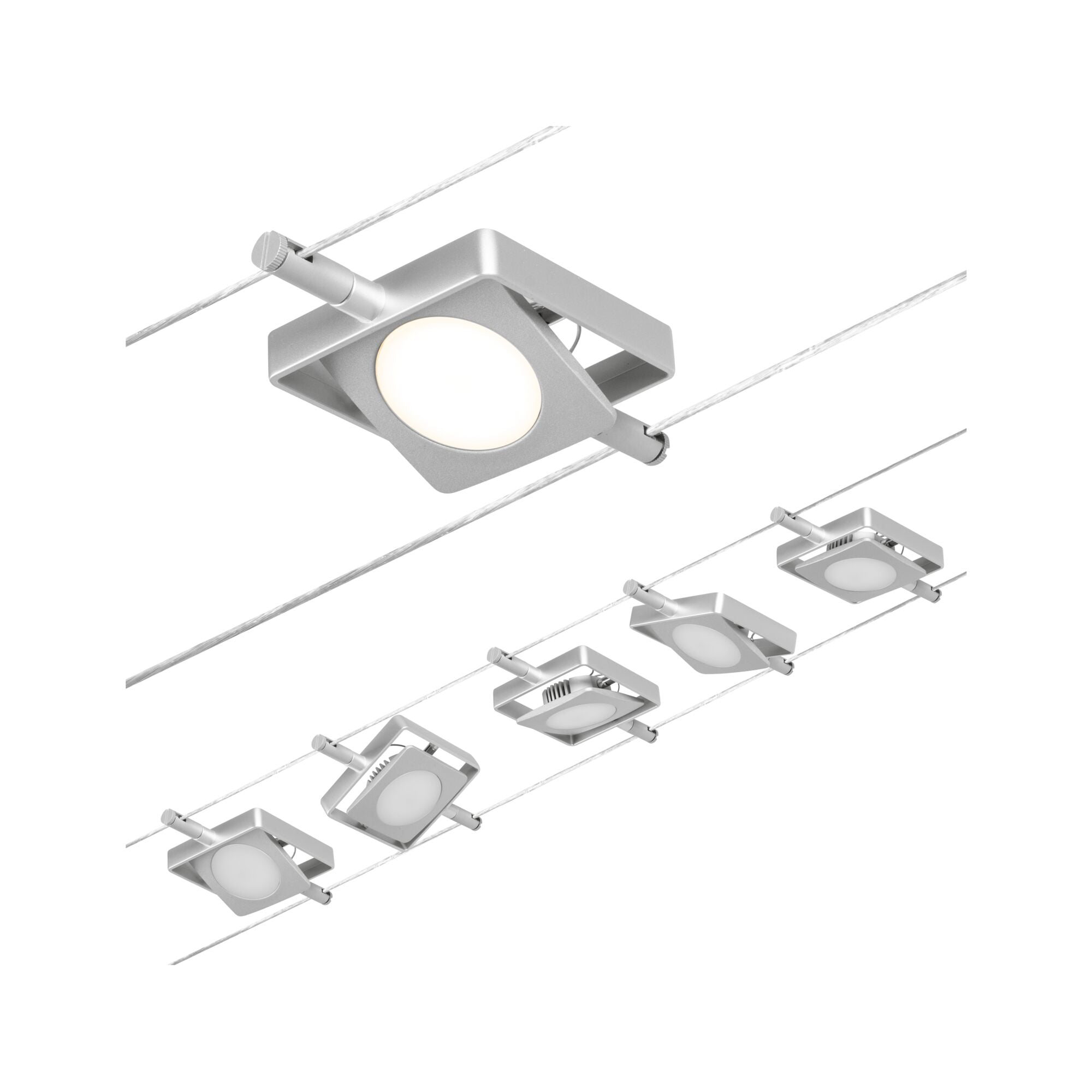 CorDuo MacLED Basisset 5x250lm 5x4,5W 3000K 230/12V Chrom matt/Chrom - Paulmann - 94420