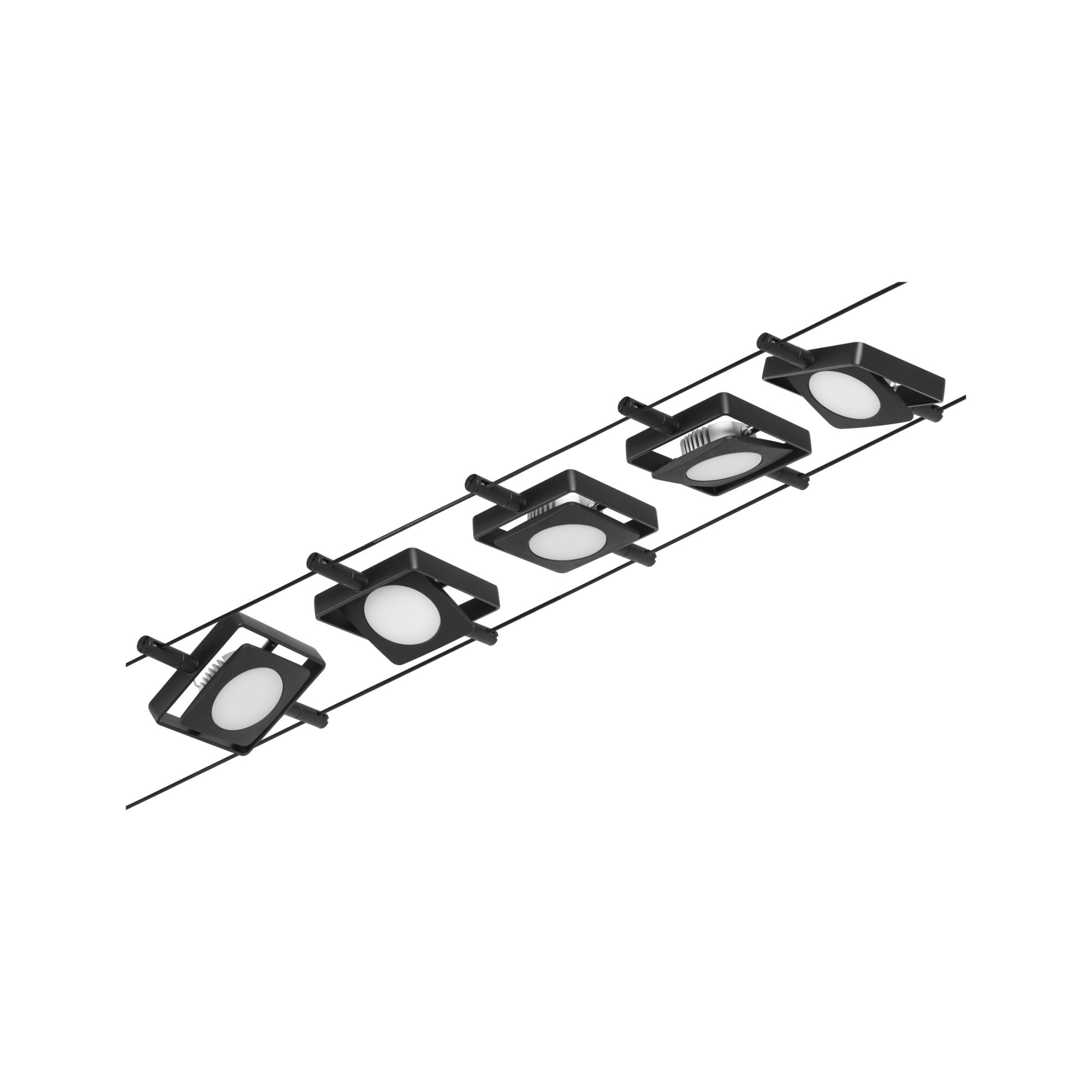 CorDuo MacLED Basisset 5x250lm 5x4,5W 3000K 230/12V Schwarz matt/Chrom - Paulmann - 94424