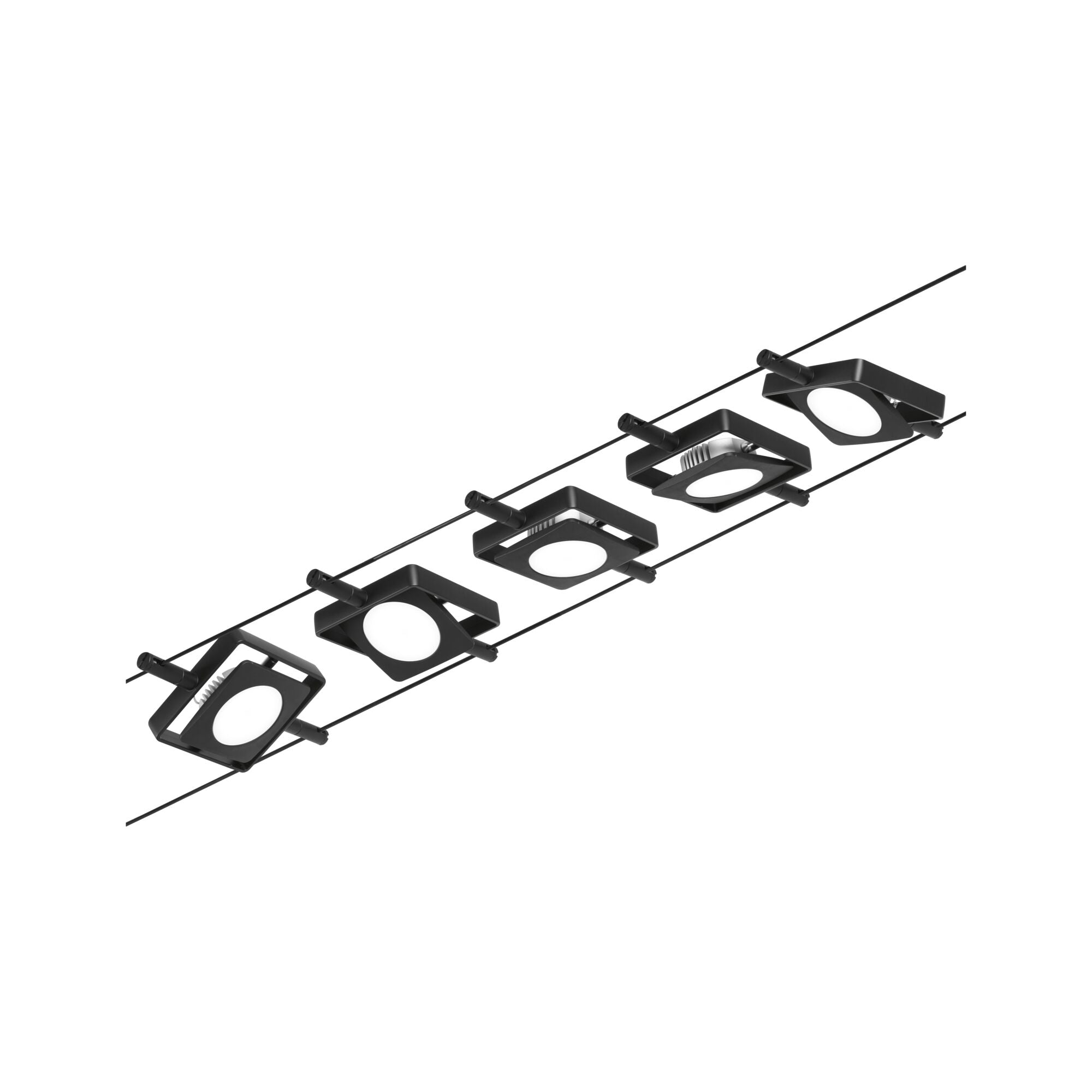 CorDuo MacLED Basisset 5x250lm 5x4,5W 3000K 230/12V Schwarz matt/Chrom - Paulmann - 94424