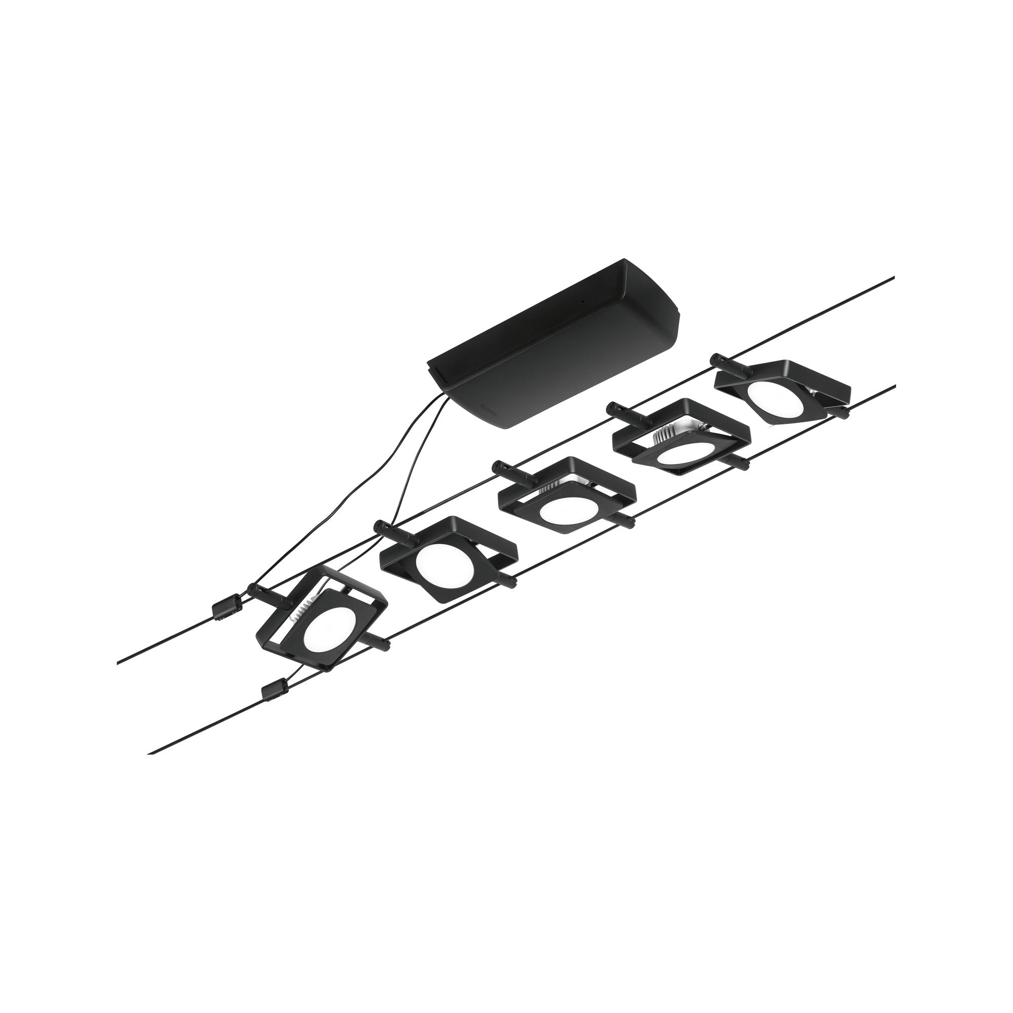 CorDuo MacLED Basisset 5x250lm 5x4,5W 3000K 230/12V Schwarz matt/Chrom - Paulmann - 94424