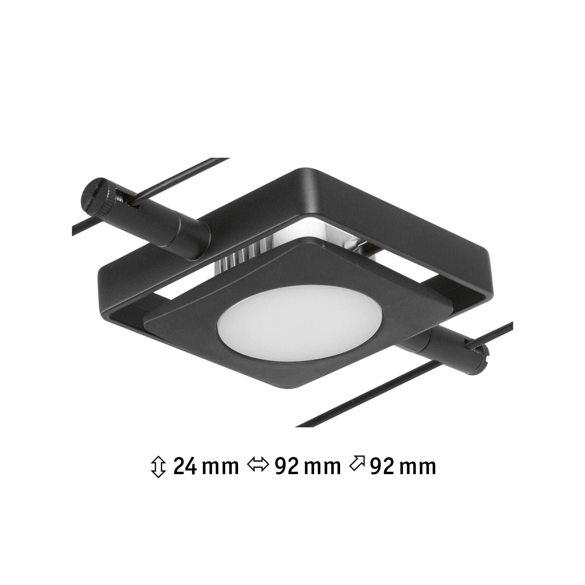 CorDuo MacLED Einzelspot 250lm 4,5W 3000K 12V Schwarz matt/Chrom - Paulmann - 94425