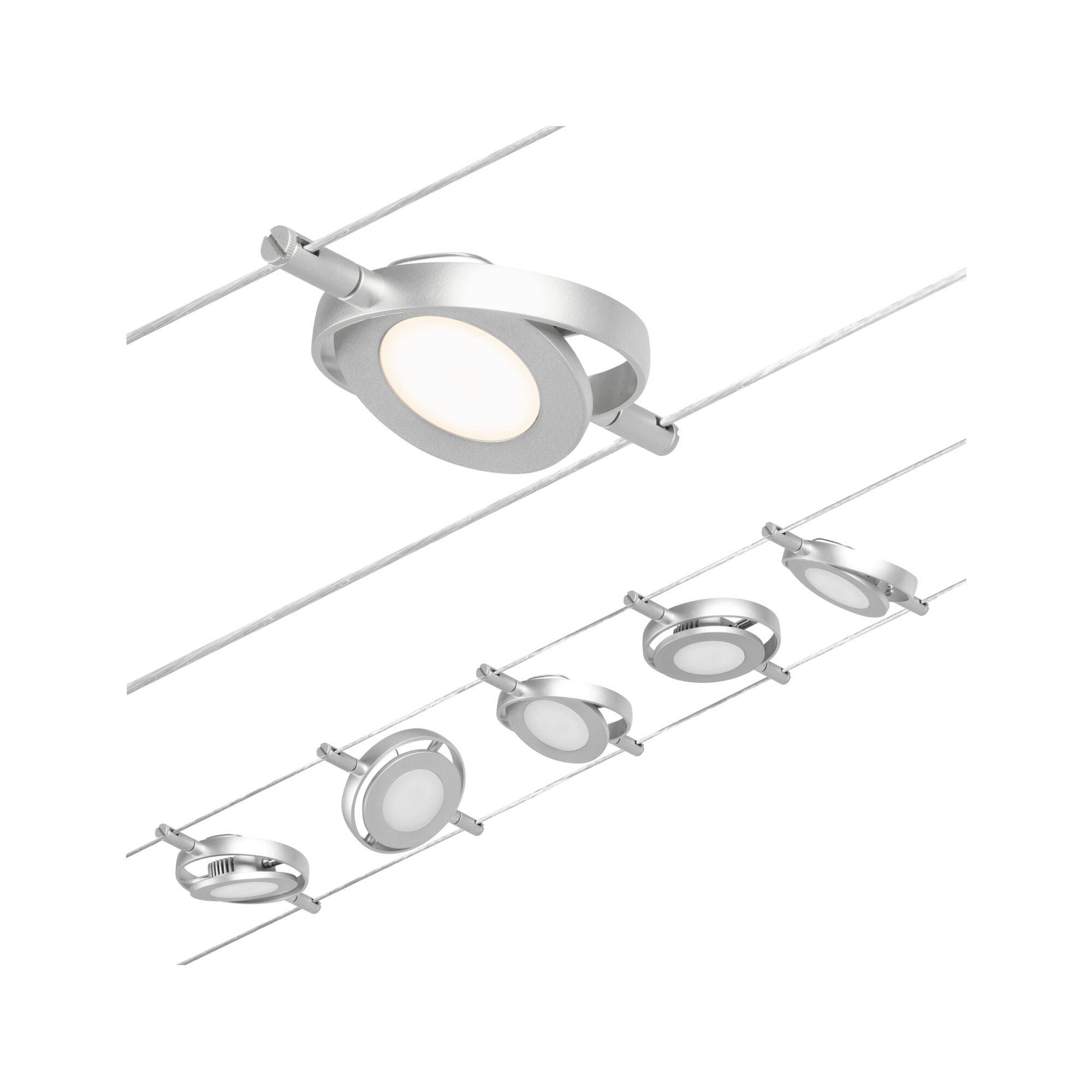 CorDuo RoundMac Basisset 5x200lm 5x4,5W 3000K 230/12V Chrom matt/Chrom - Paulmann - 94414