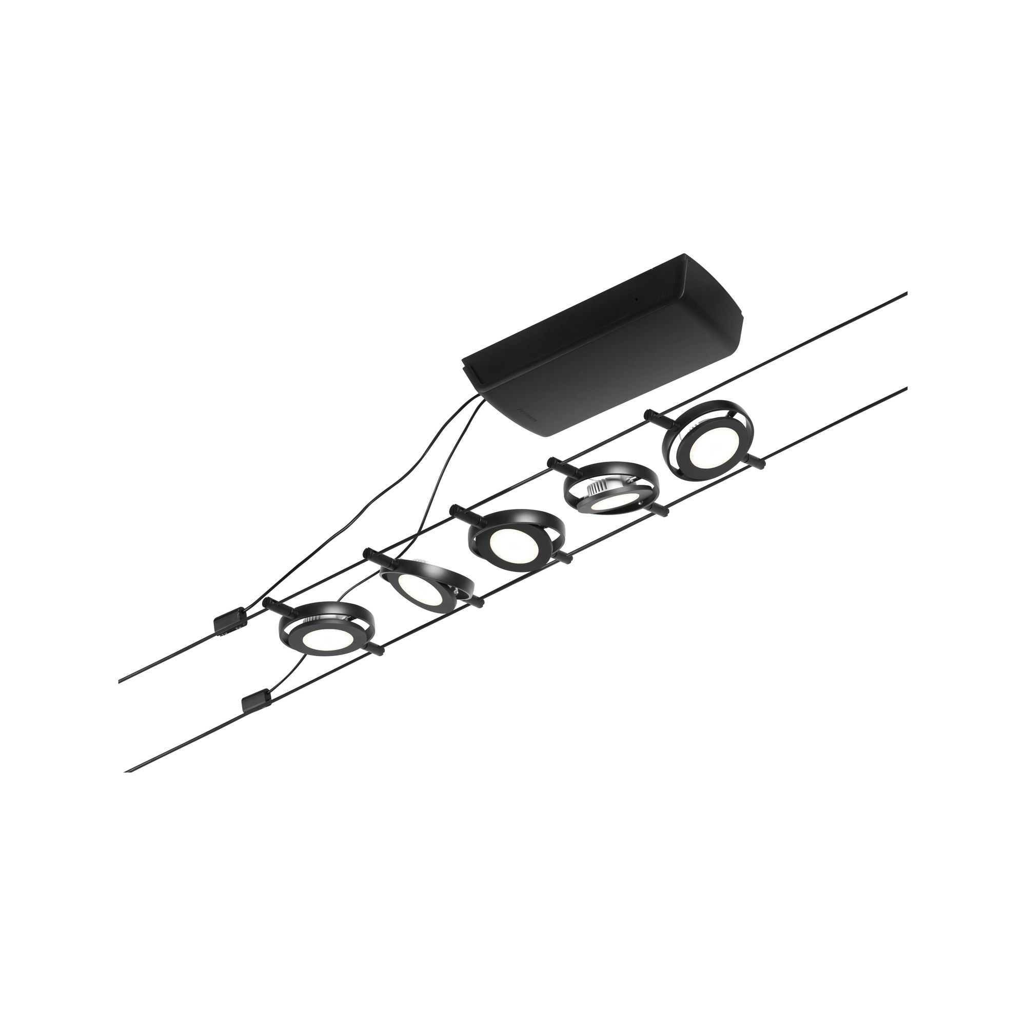 CorDuo RoundMac Basisset 5x200lm 5x4,5W 3000K 230/12V Schwarz matt/Chrom - Paulmann - 94418