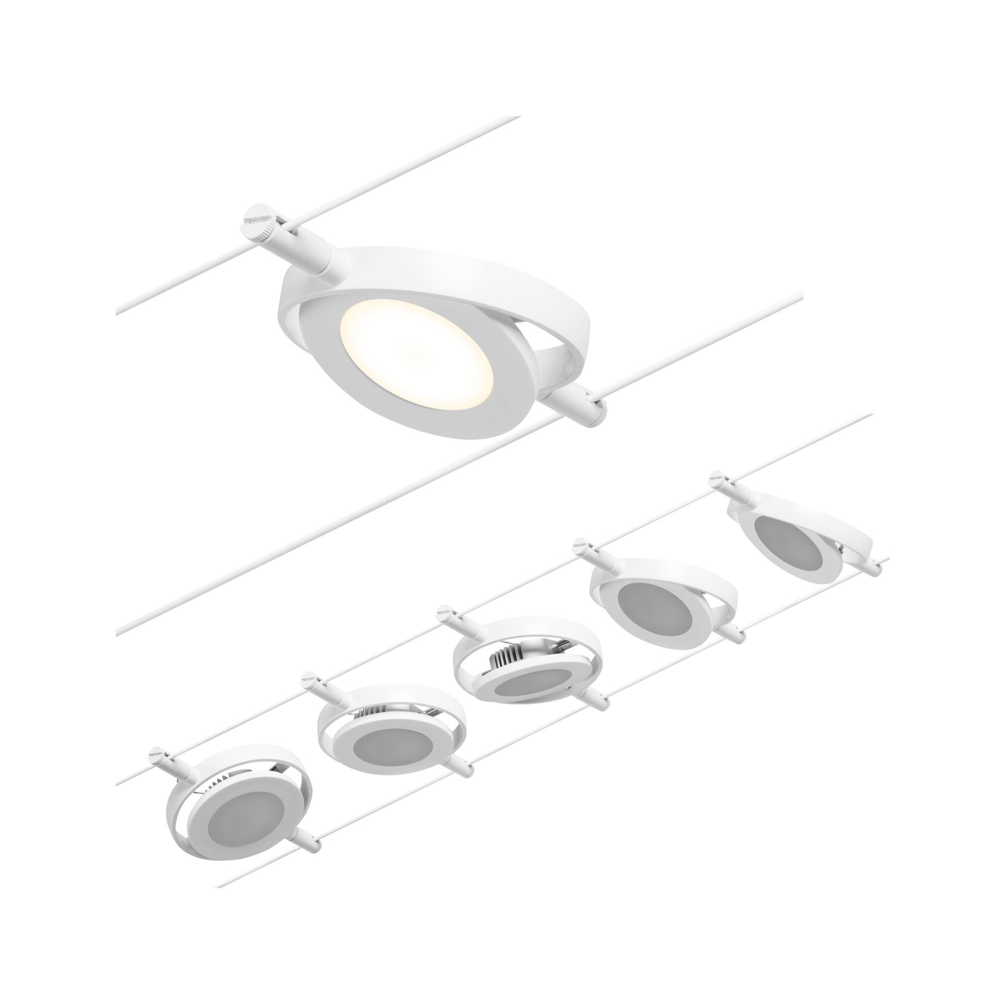 CorDuo RoundMac Basisset 5x200lm 5x4,5W 3000K 230/12V Weiß/Chrom - Paulmann - 94416