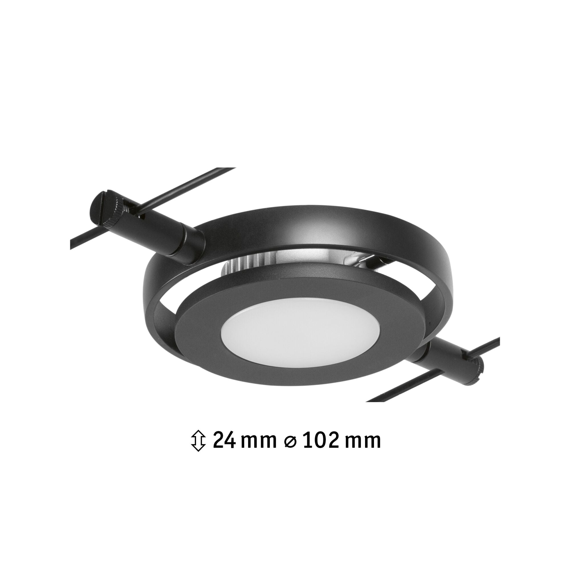 CorDuo RoundMac Einzelspot 200lm 4,5W 3000K 12V Schwarz matt/Chrom - Paulmann - 94419