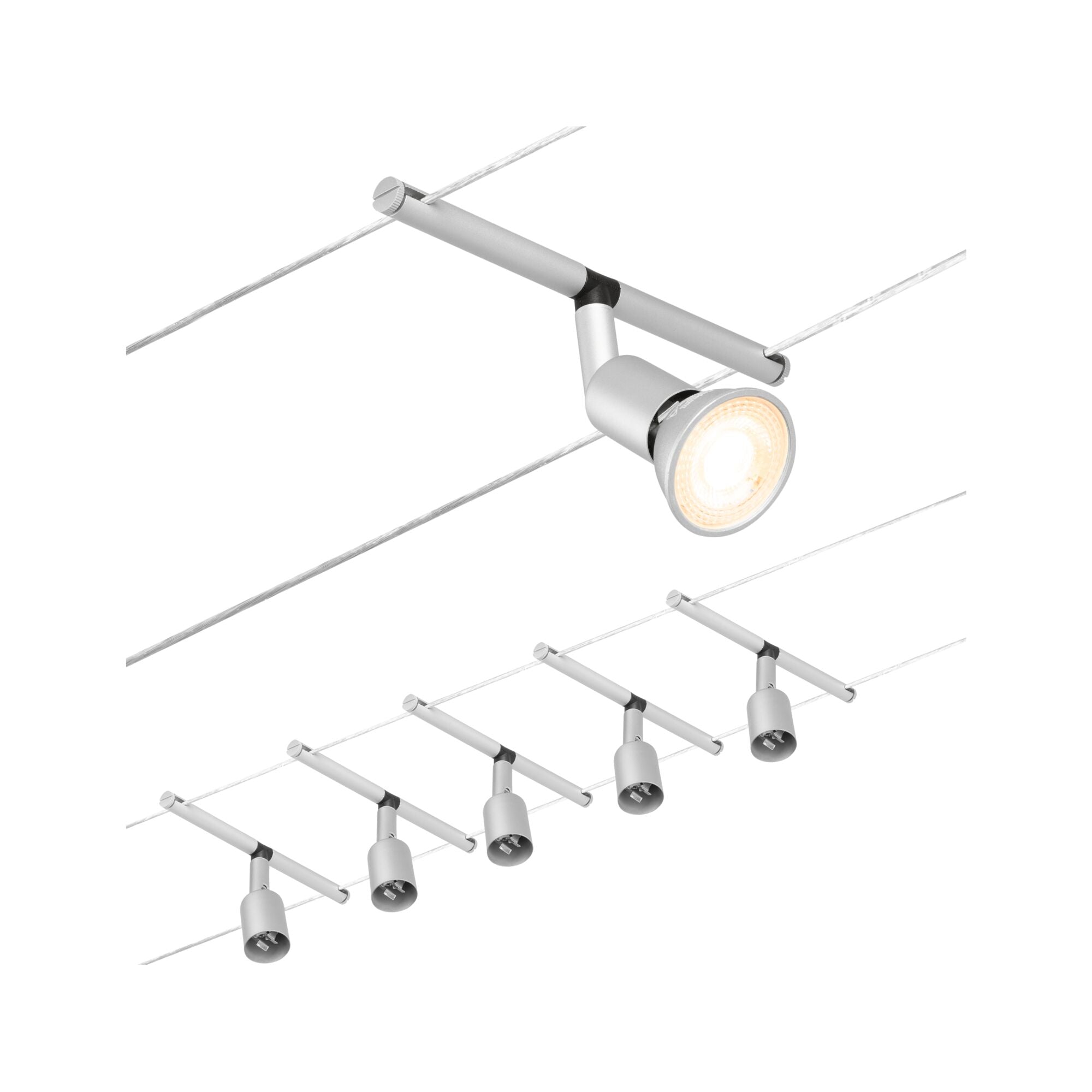 CorDuo Salt Basisset GU5,3 max. 5x10W 230/12V Chrom matt - Paulmann - 94442